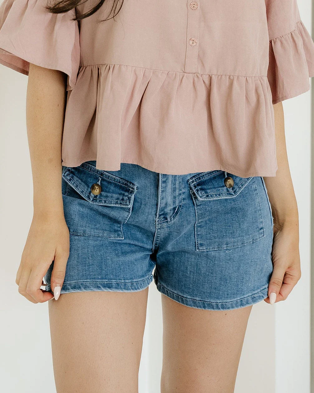 Amiri Flap Pockets Denim Shorts - Image 2