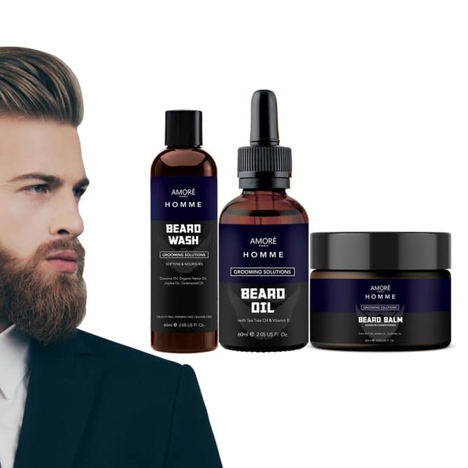Amore Paris 3-Piece: Ultimate Beard Wash, Conditioning, Care, Growth And Grooming Kit - Image 6