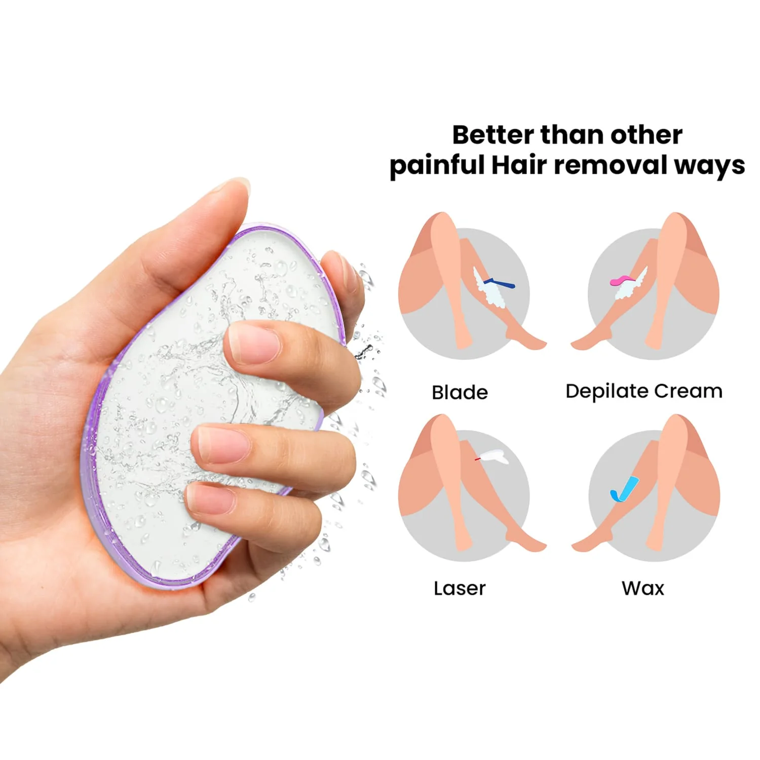 Amore Paris Nano 2.0 Technology Handheld Crystal Hair Remover and Epilator Without Shaving, Pain Or Cutting (1-Pack or 2-Pack) - Image 48