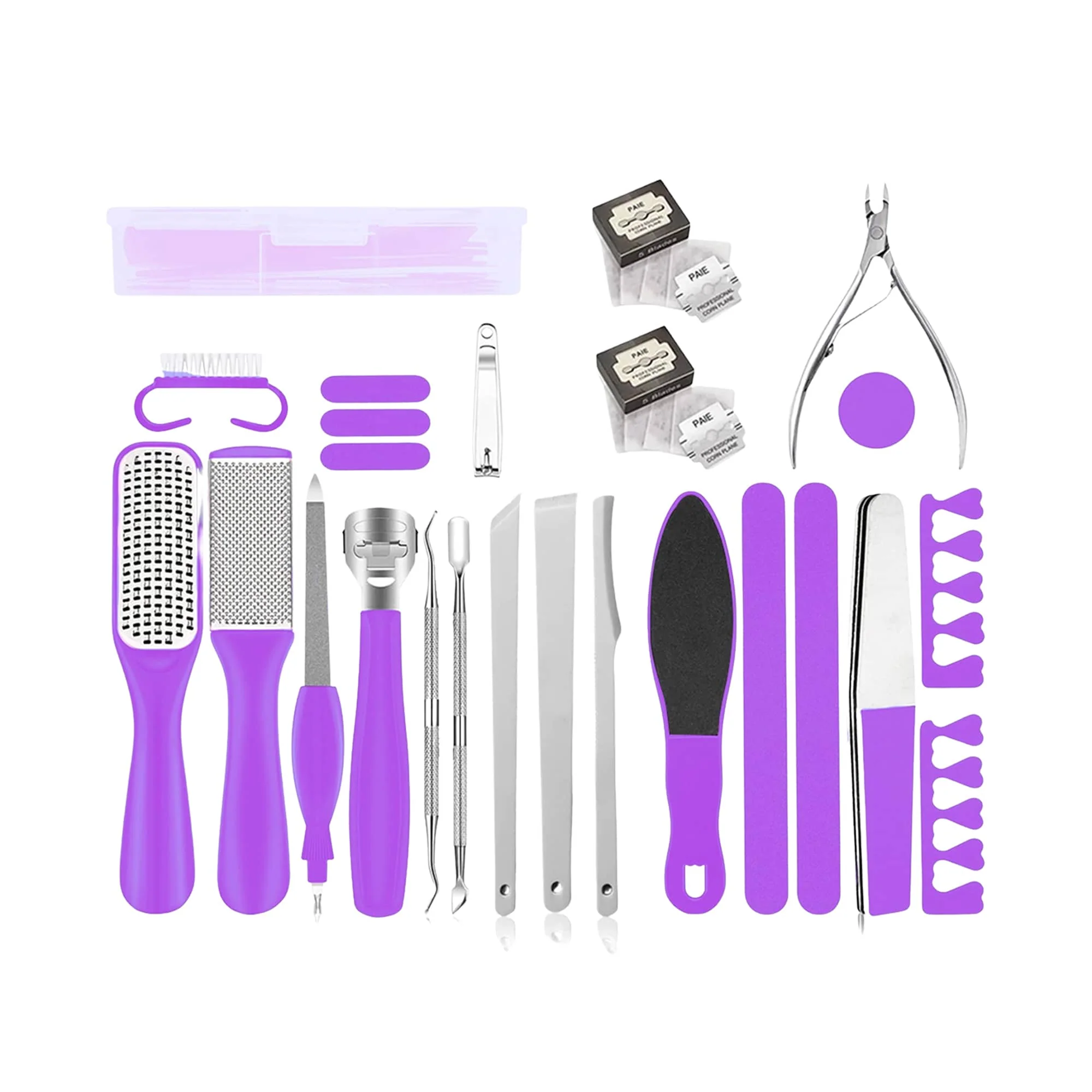 Amore Paris Professional Pedicure Kit 28 In 1, Foot Care File Set For Callus And Dead Skin Remover - Image 3