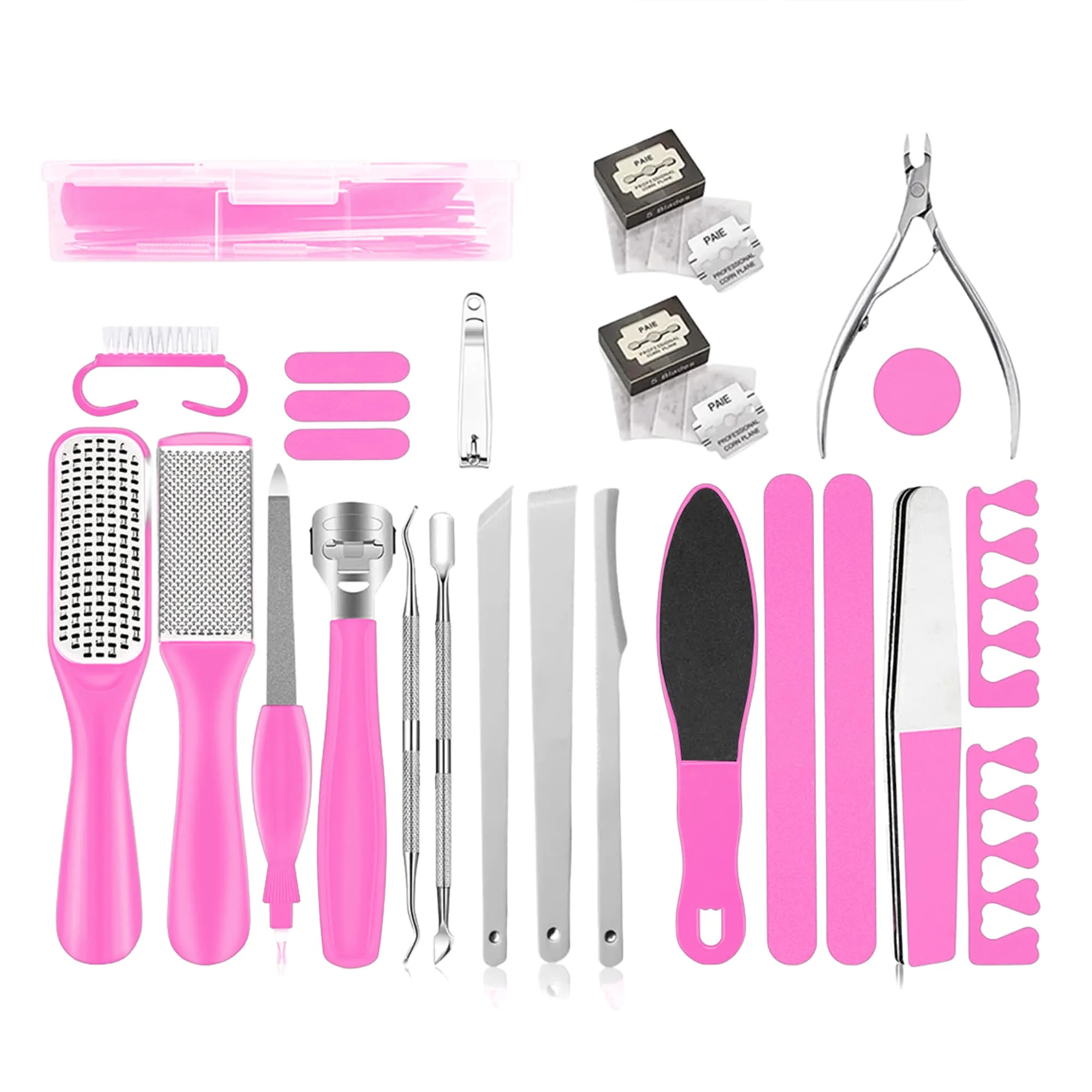 Amore Paris Professional Pedicure Kit 28 In 1, Foot Care File Set For Callus And Dead Skin Remover - Image 6