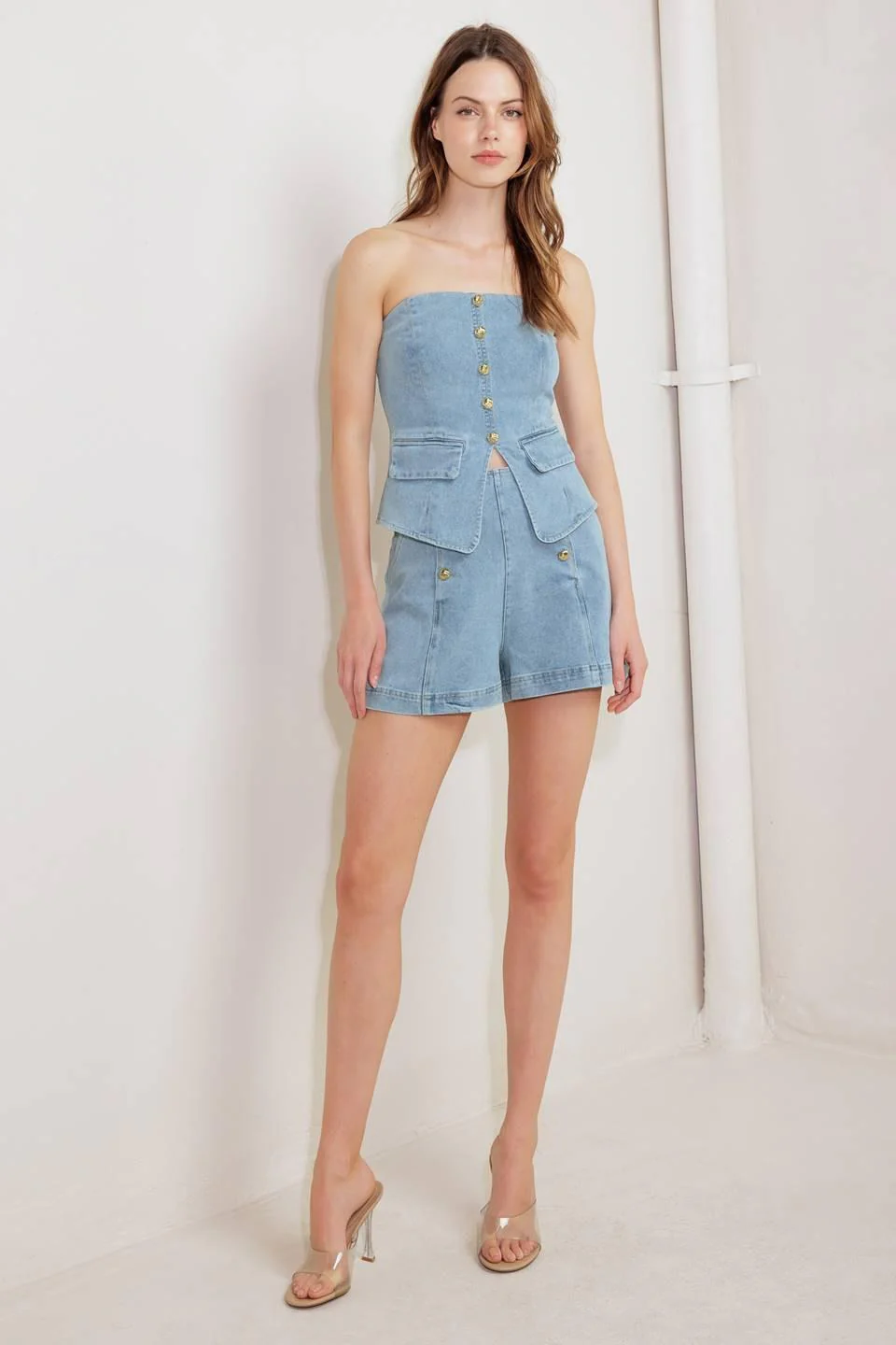 Angel Wings and Chamomile Denim Top - Image 4