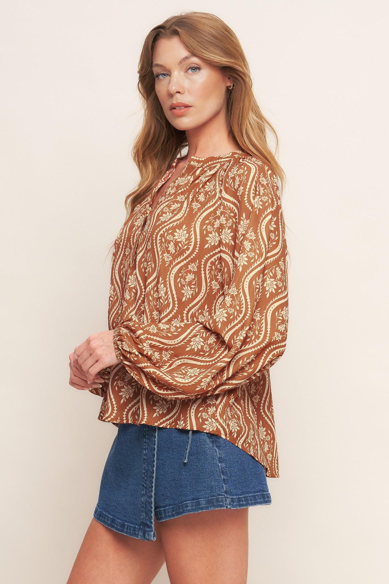 Angelic Sweetie Brown Woven Top - Image 6