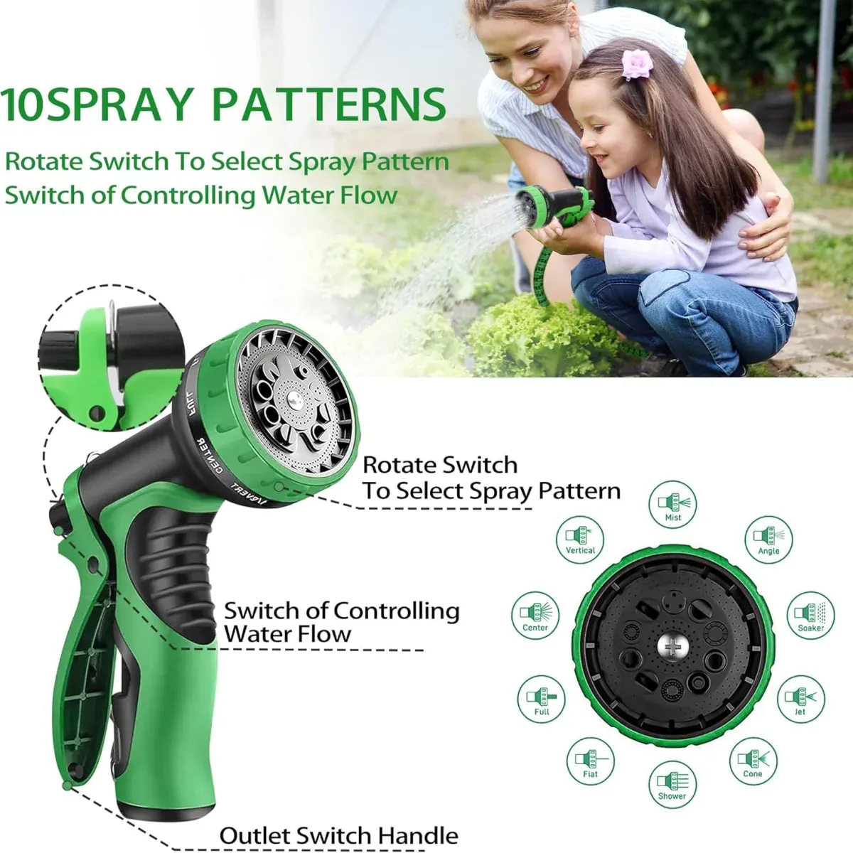 Anti-Kink Outdoor Garden Hose with Spray Gun - Image 3