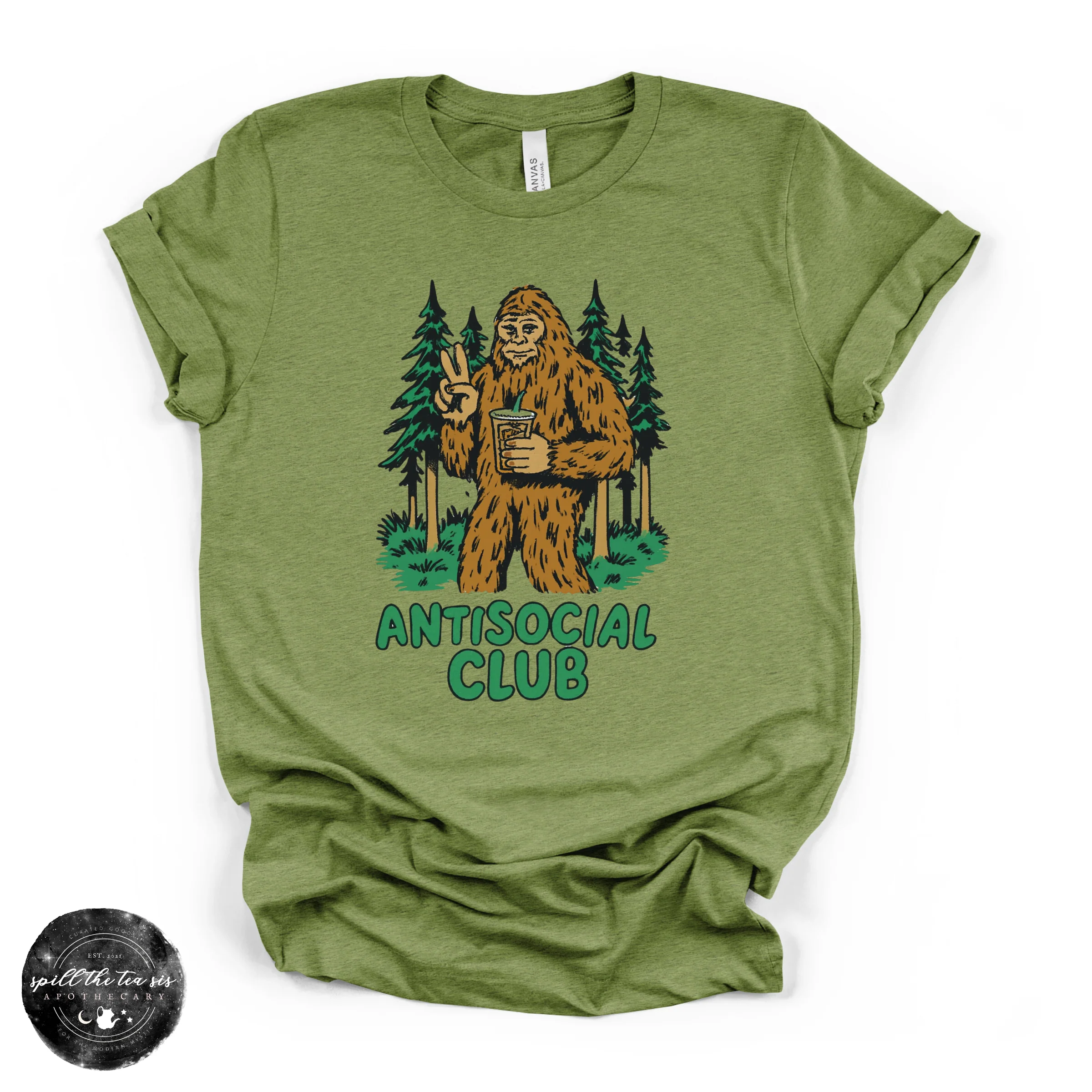 Antisocial Bigfoot Tee | Funny Sasquatch Graphic T-Shirt - Image 2