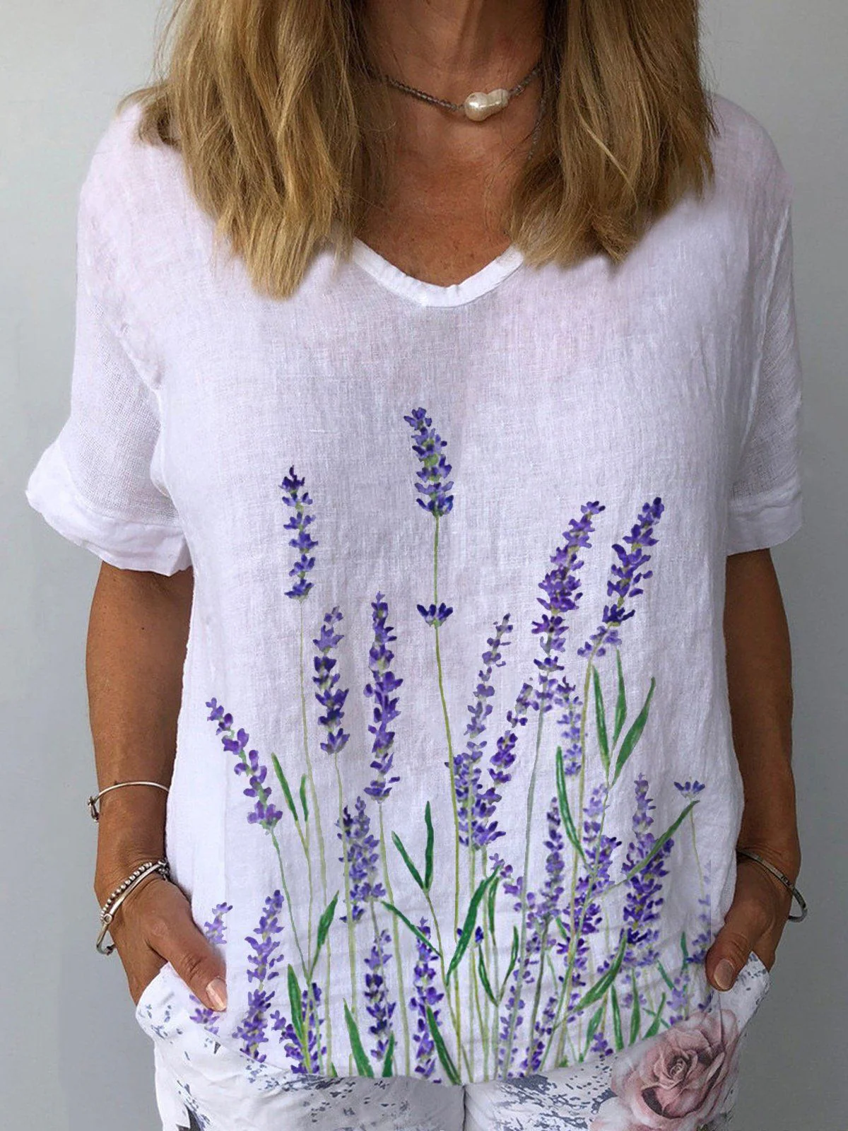 Artistic Retro Digital Print Pullover Top – Women’s Chinese Style - Image 10