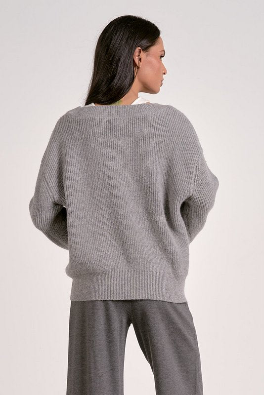 Ashtin Sweater Grey White - Image 4