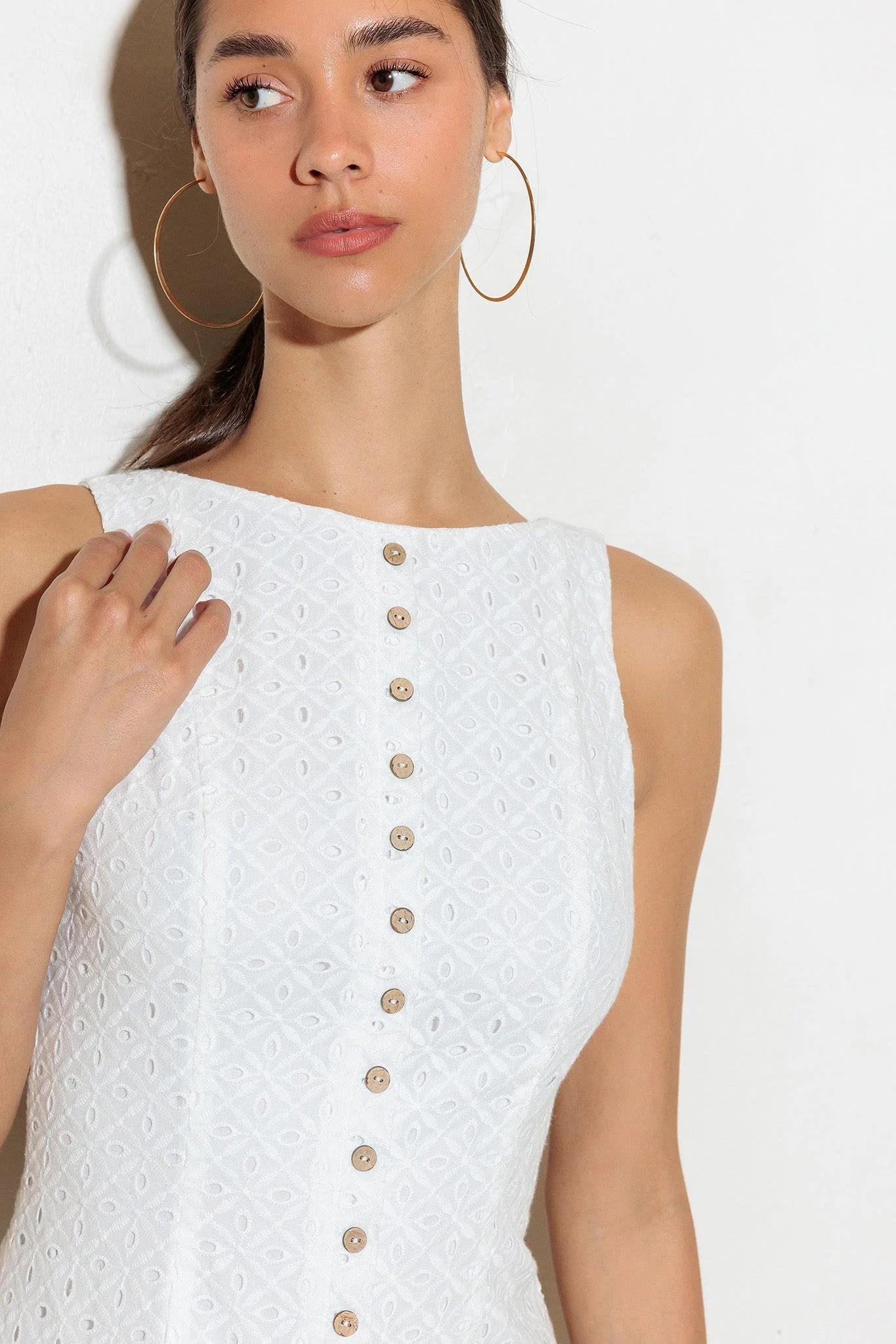 At First Glance Woven Mini Dress - Image 3