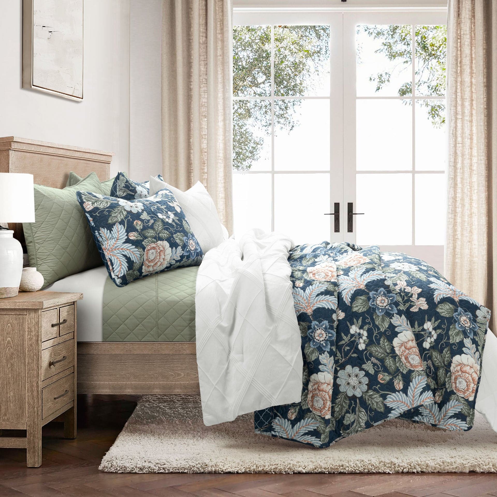 Ava Diamond Oversized Cotton Quilt Set - Image 71