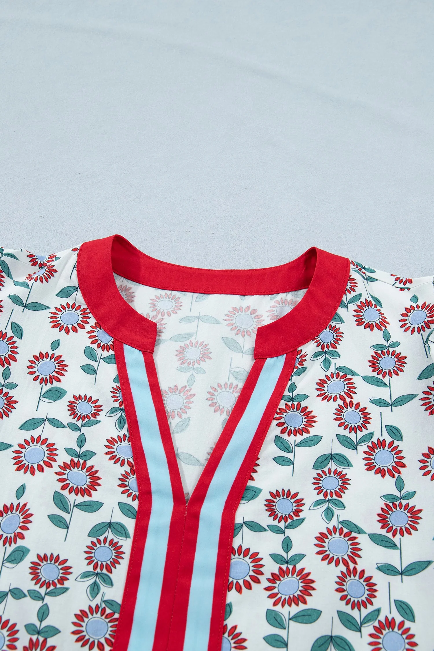 Threaded Pear Avery Trim Flutter Sleeve Blouse - Image 10