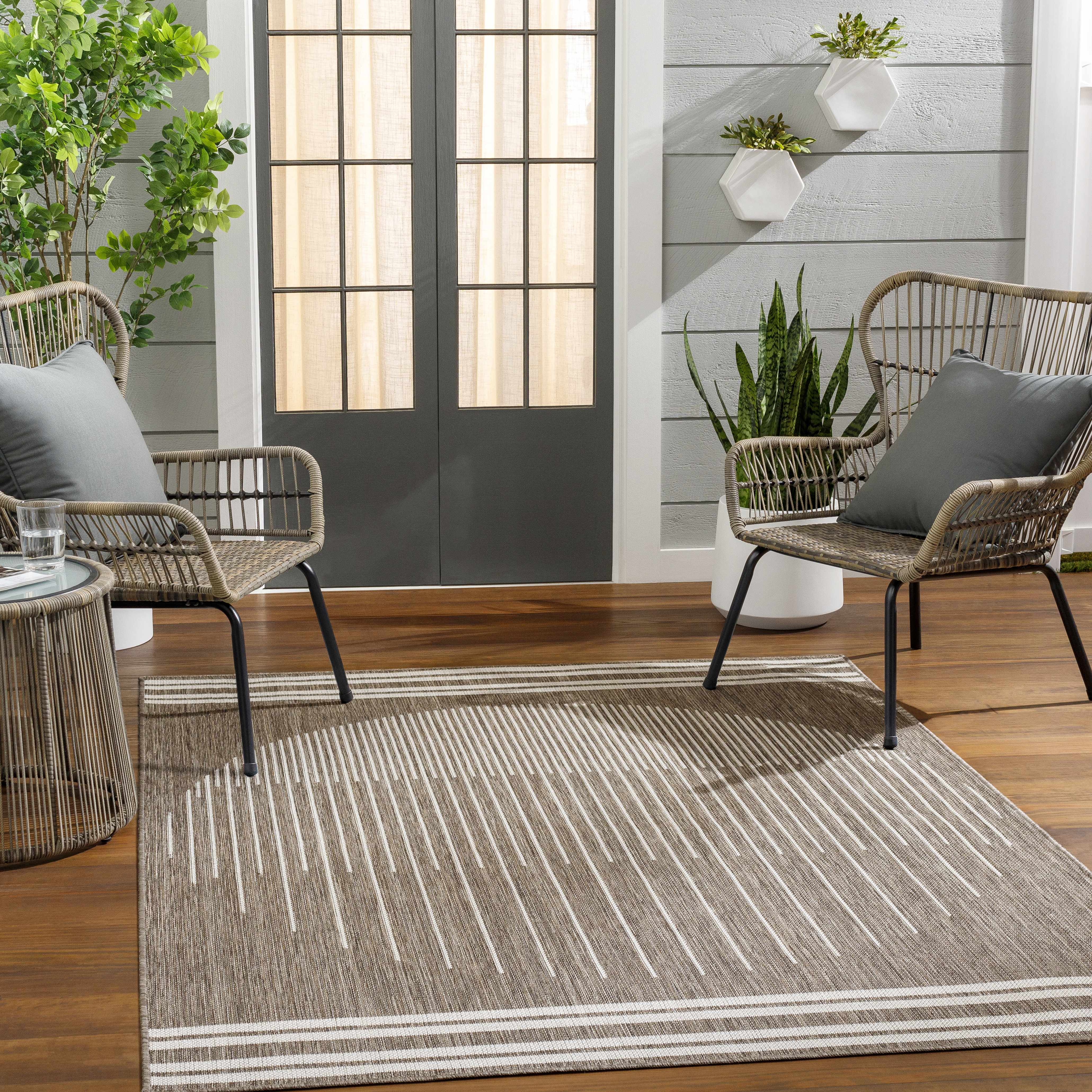 Aviya Brown Outdoor Area Rug - Clearance - Image 2