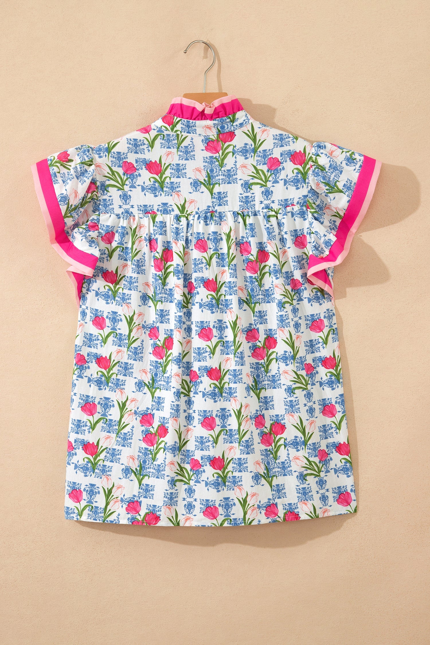 Aya Flutter Sleeve Half Blouse - Image 8