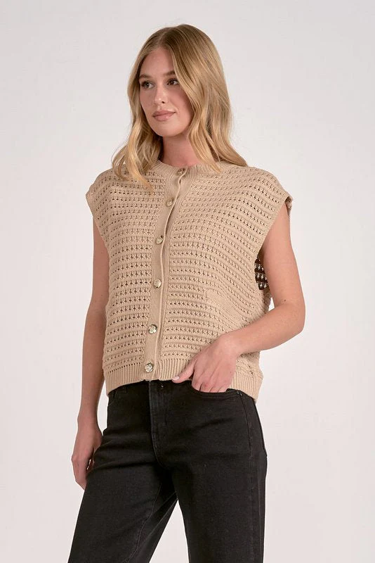Ayla Sweater Vest Taupe - Image 2