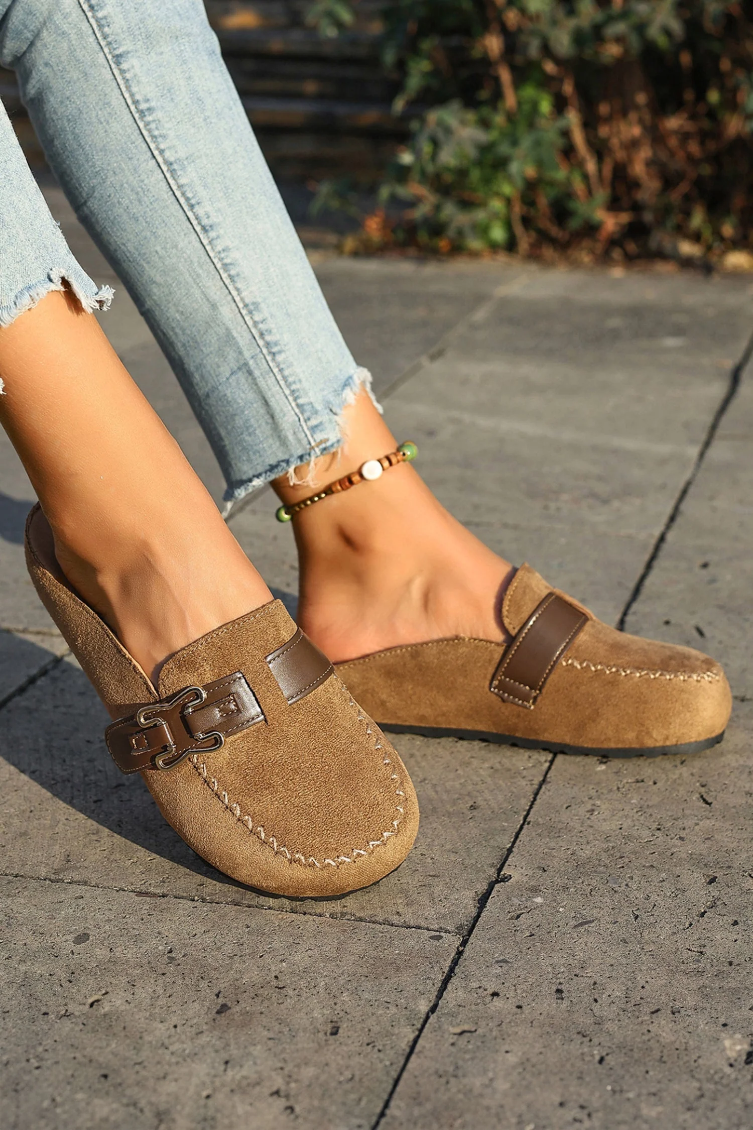 Threaded Pear Ayleen Leather Strap Mules - Image 6