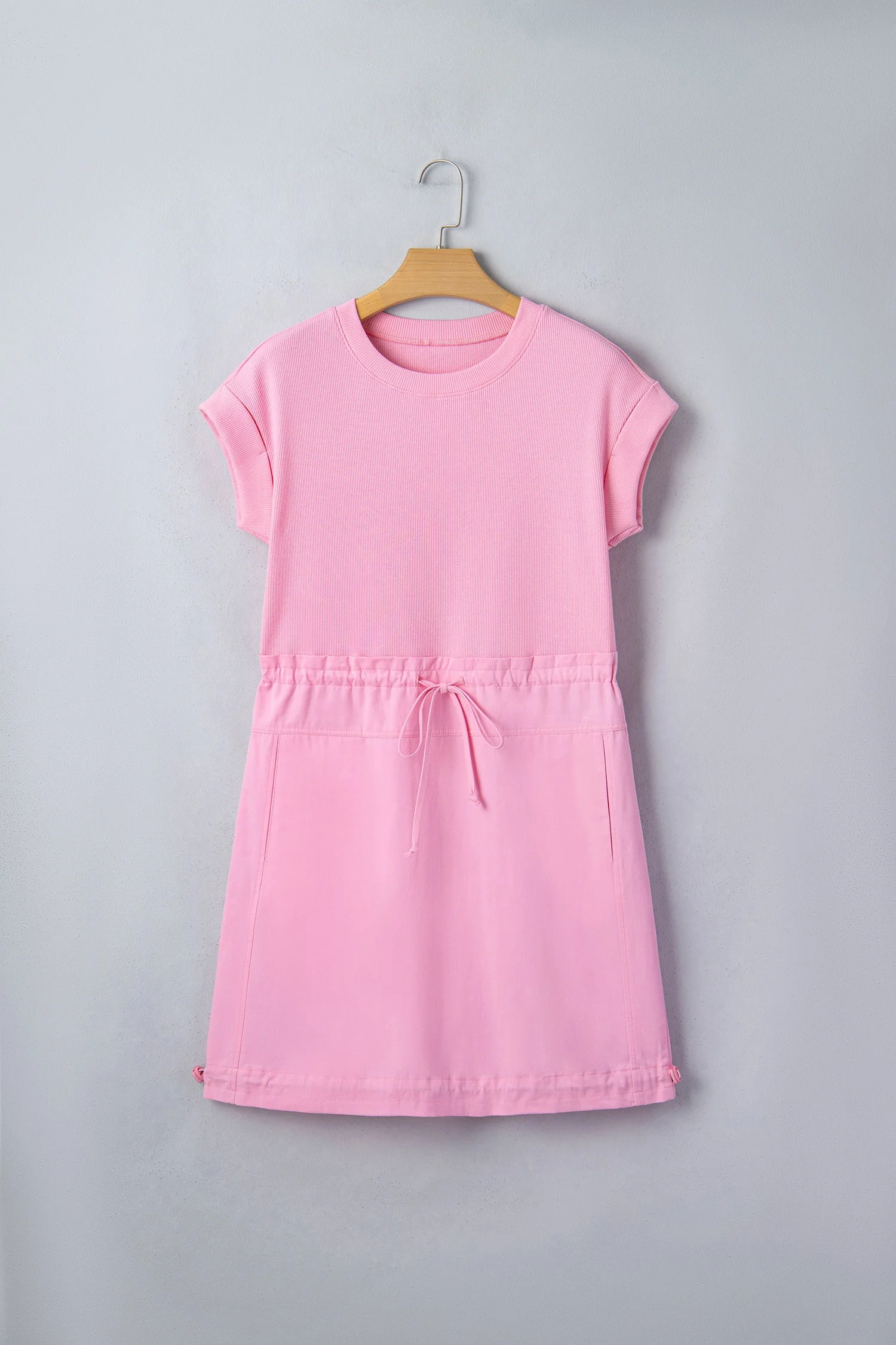 Ayra Patchwork Drawstring Mini Dress - Image 6