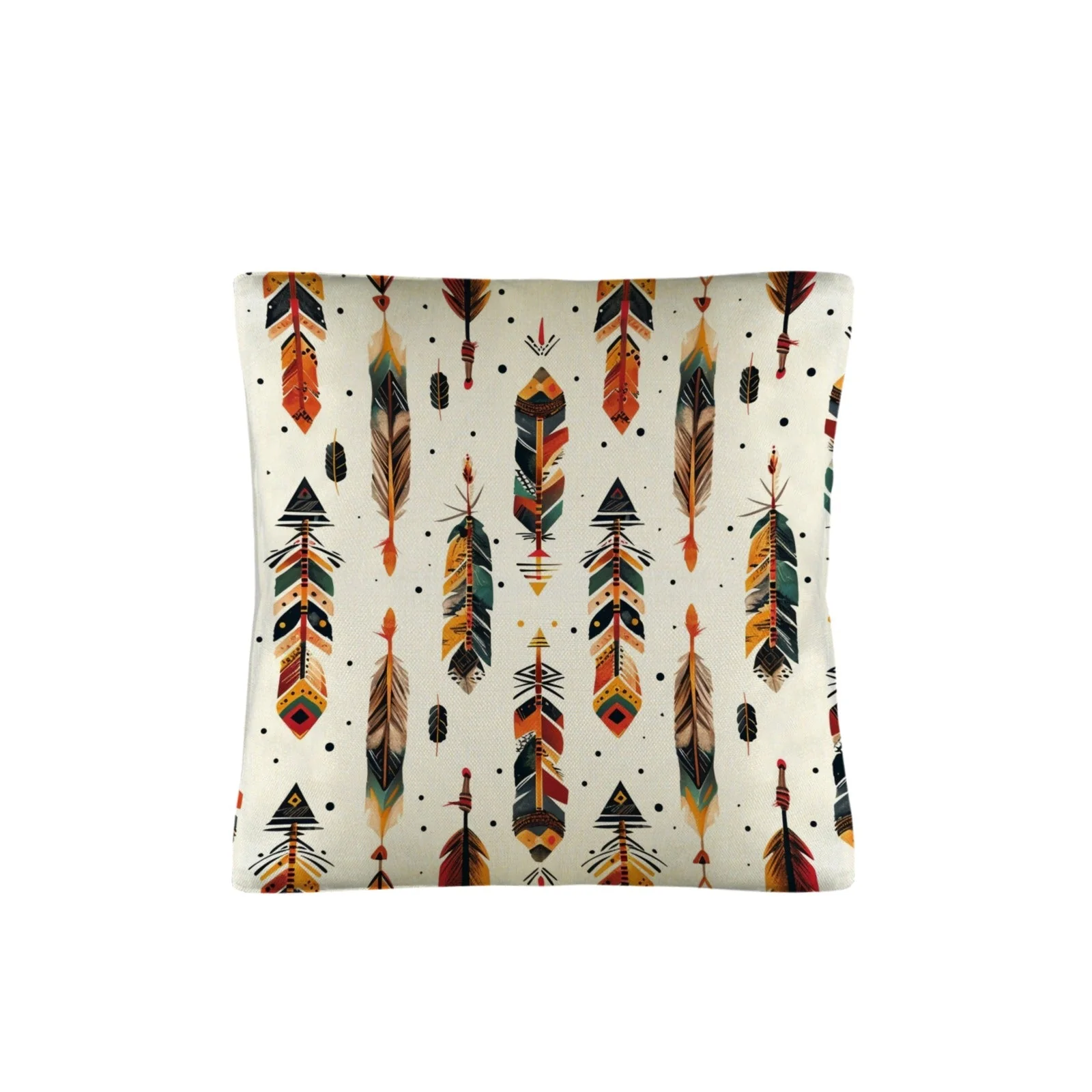 Aztec Feathers Pillow Case Made in America - Image 2