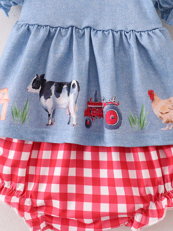 Baby Girls Farm Short Set - Image 6
