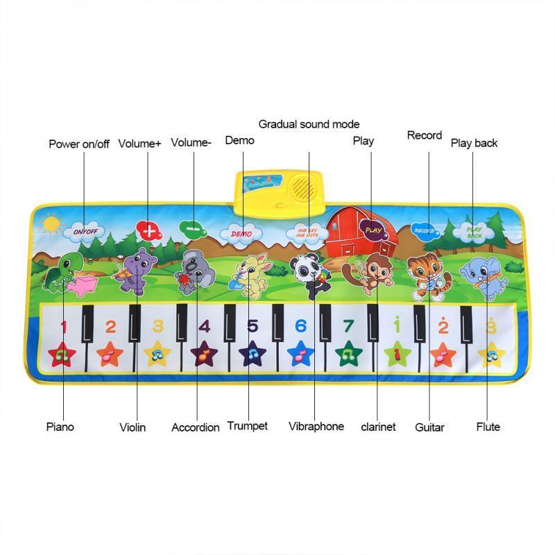 Baby Music Play Carpet Mat Children Kids Crawling Piano Carpet Educational Musical Toy For Kids - Image 4