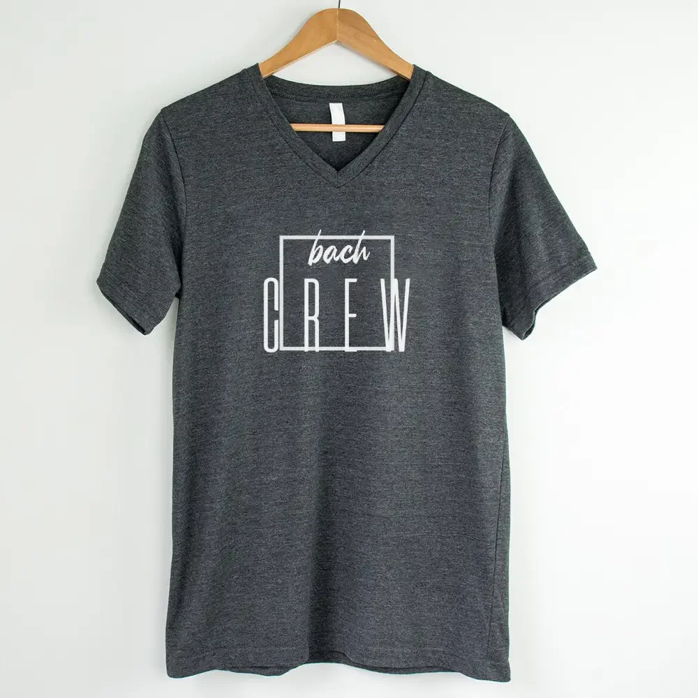 Bach Crew Bride To be Party Bachelorette V-Neck T-shirt - Image 15