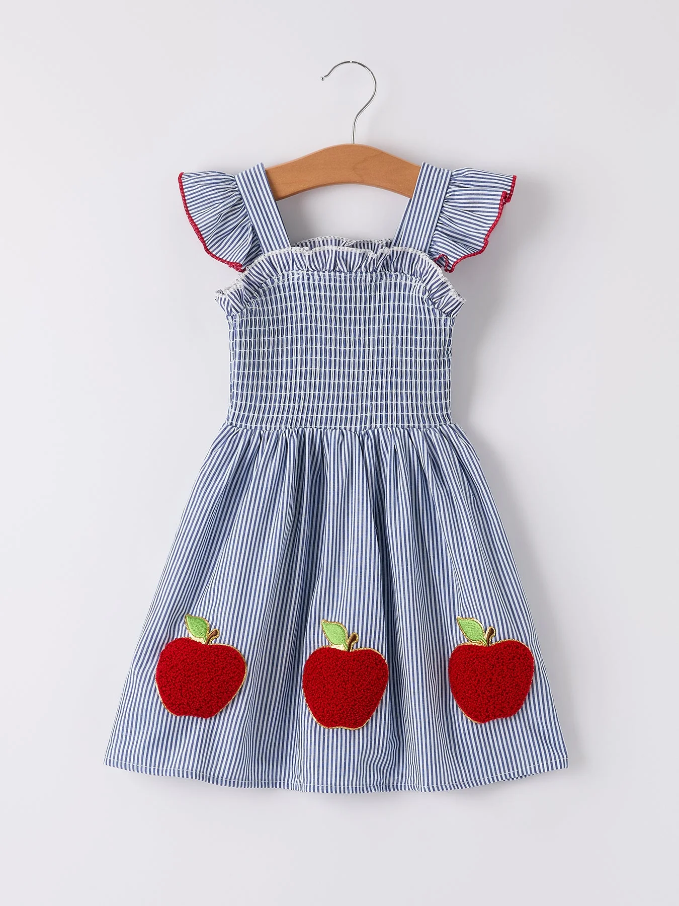 BACK TO SCHOOL Apple Applique Girls Dress