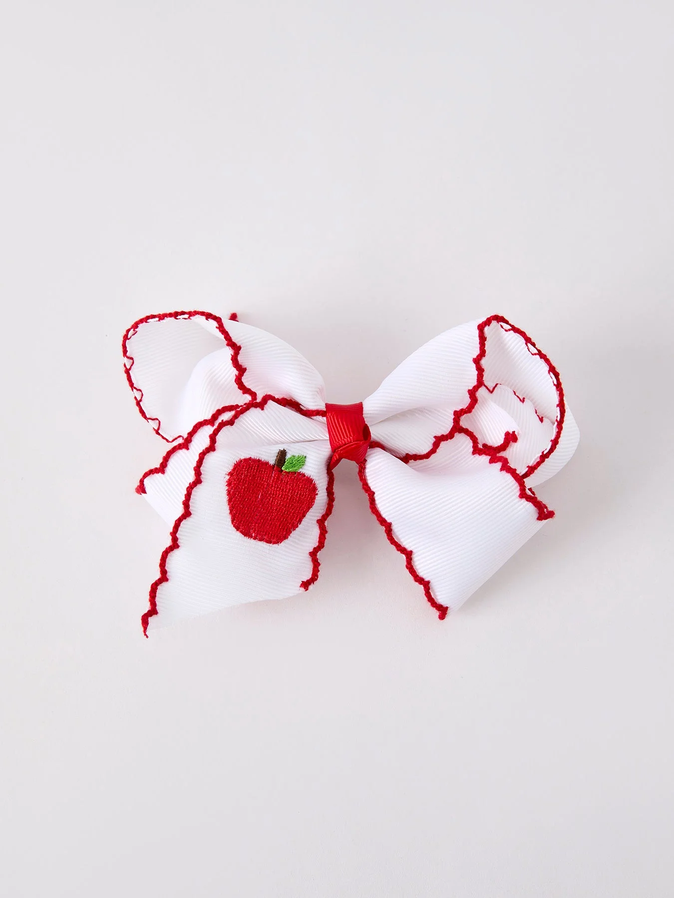 Back-to-school Apple Applique Girls Hairpin 4 Inches/6.25 inches - Image 4