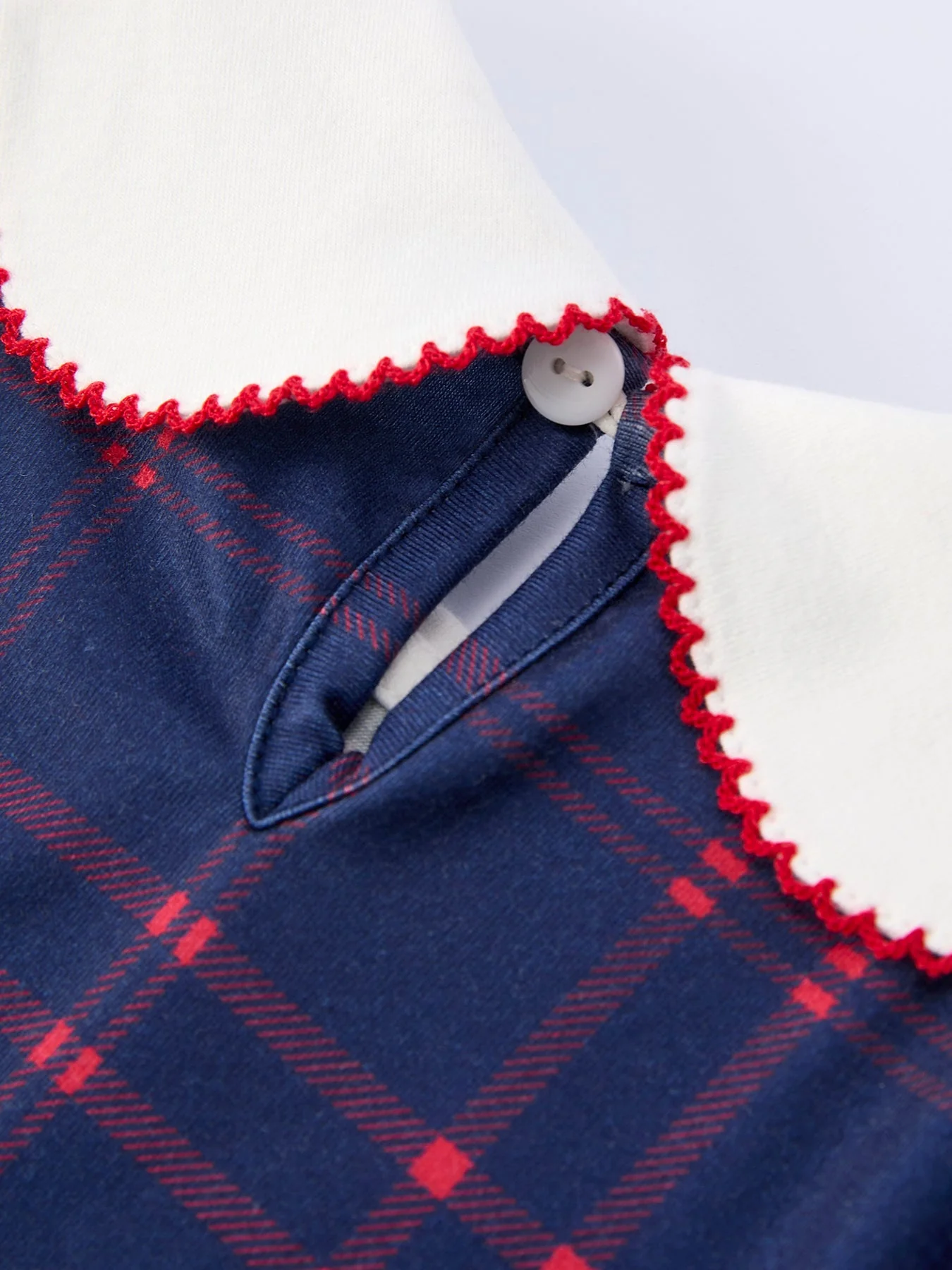 Back To School Apple Plaid Girls Dress Scallop Hem Bow - Image 5