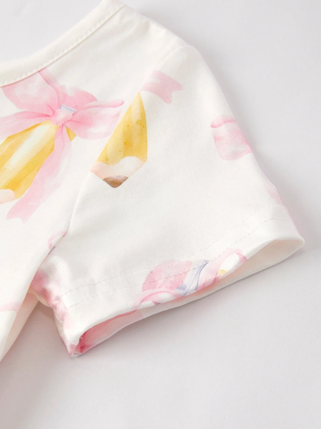 Back to School Bow Pencil Print Girls Dress - Image 4