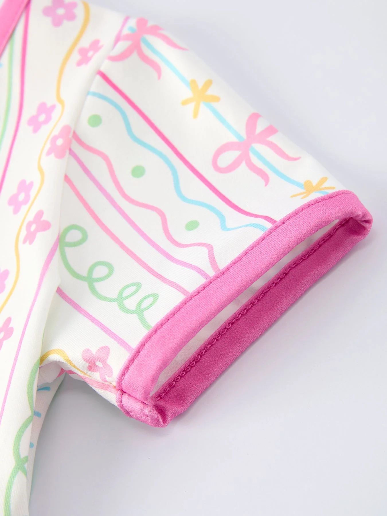 Back to School Girl Short Sleeve Dress Pocket Detail - Image 4