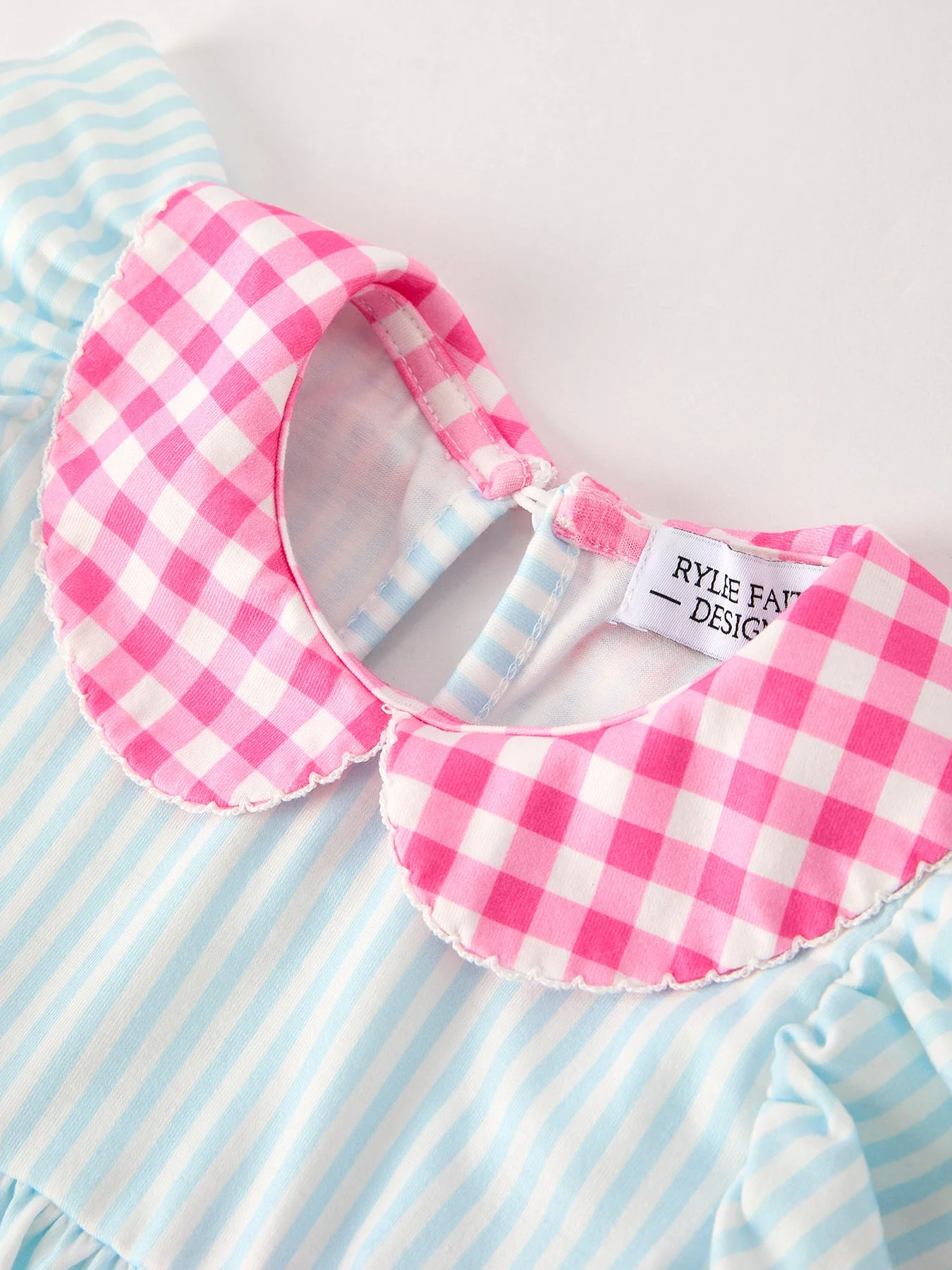 Back To School Girls Striped lapels Bow Dress - Image 8