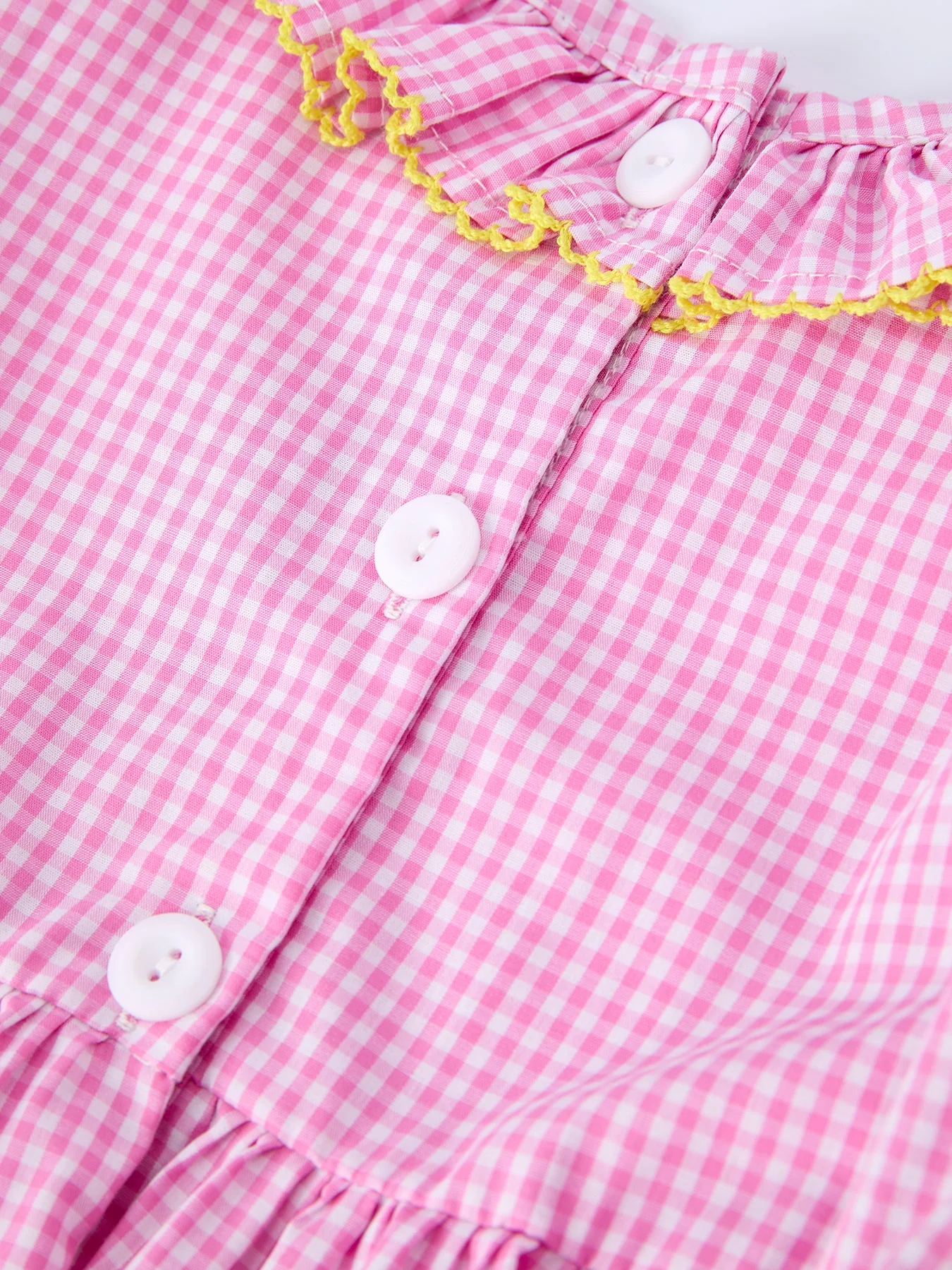 Back To School Plaid Girls Dress Smocked Puff Sleeve Bow - Image 5
