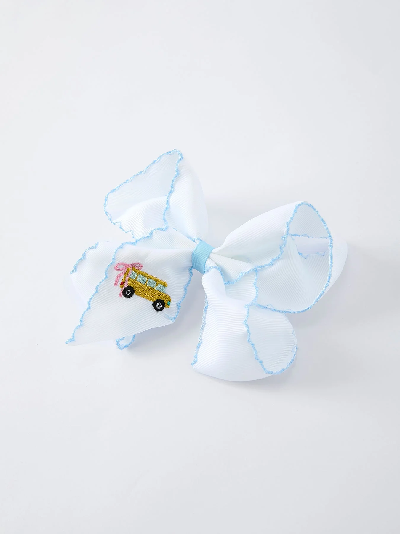 Back-to-school Truck Applique Girls Hairpin 4 Inches/6.25 inches - Image 2