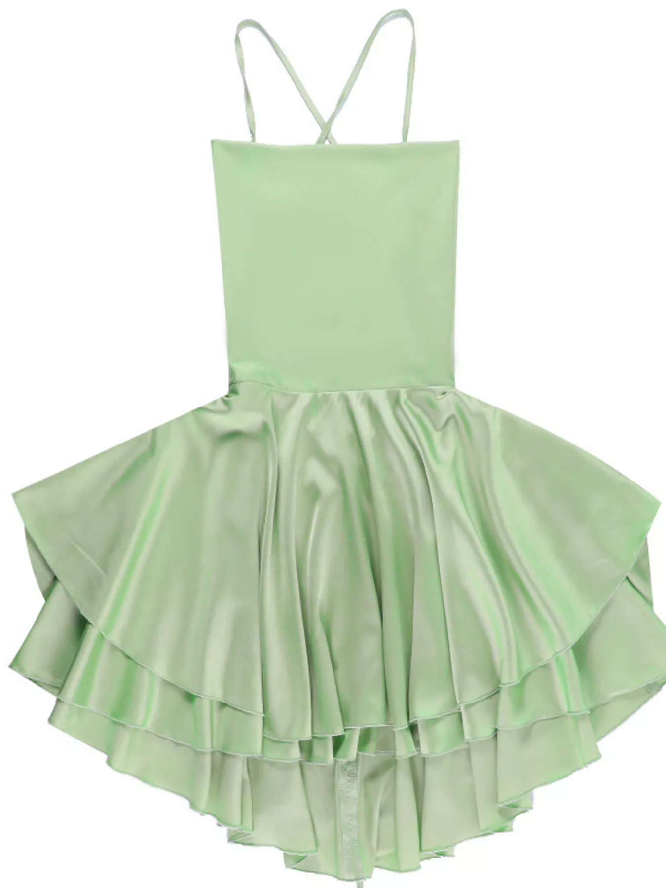 Backless Layered Ruffled Cami Dress - Image 11