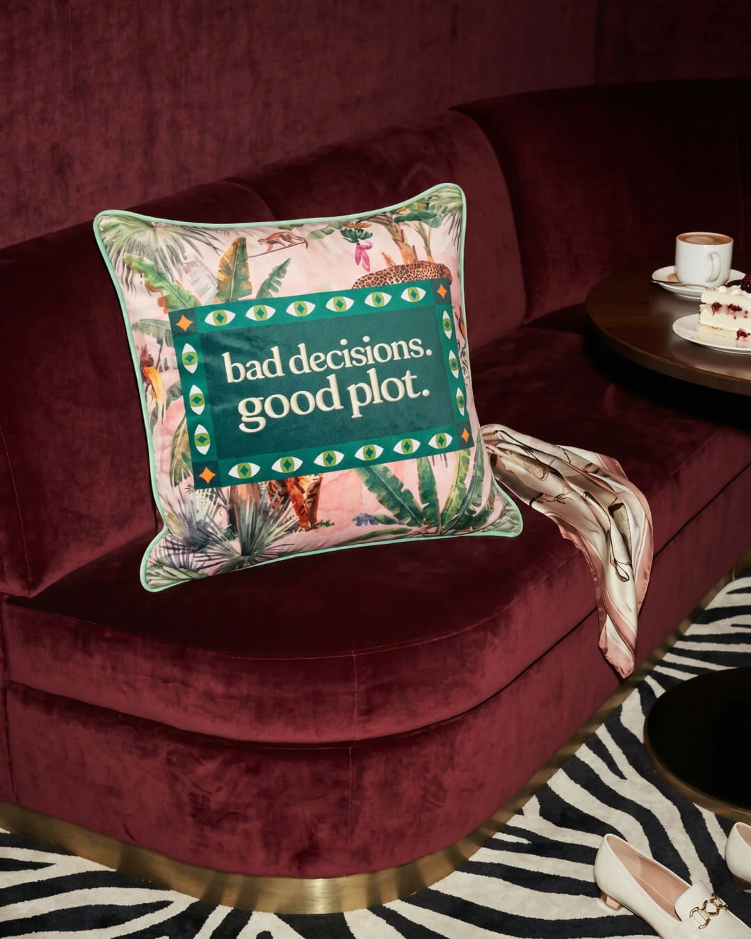 bad decisions good plot pillow - Image 5