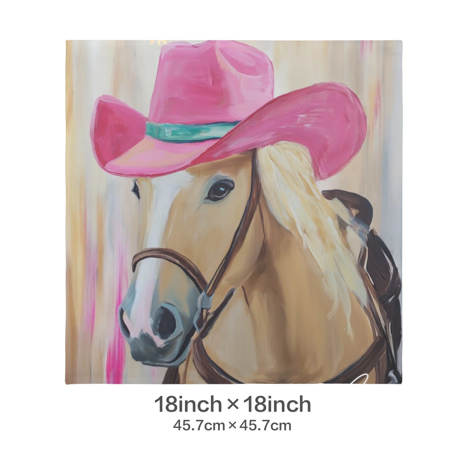 Baha Ranch Cowgirl Horse Velvety Soft Throw Pillow Case Made in America - Image 2