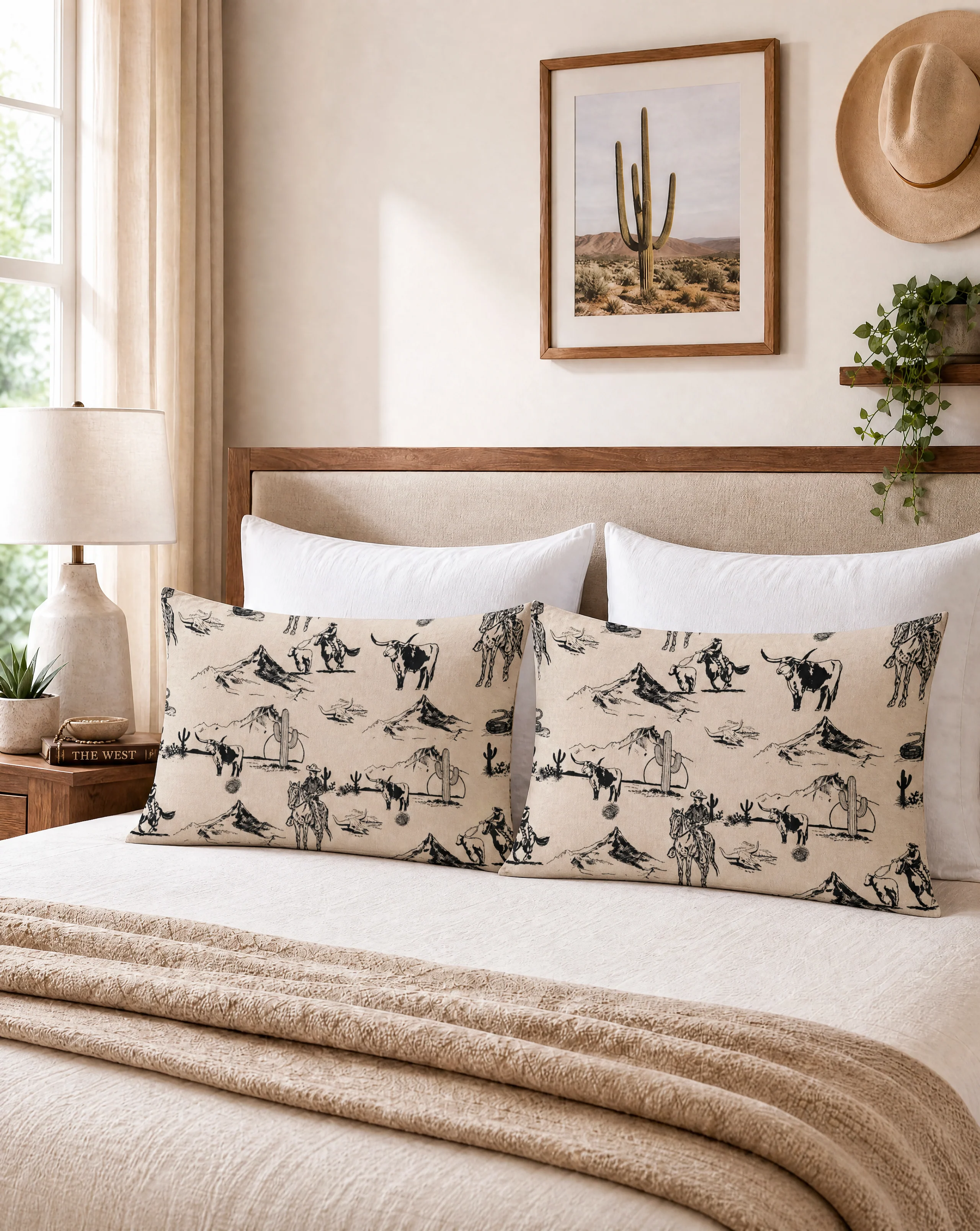 Baha Ranch Ranch Life Beige Pillowcase Made in America - Image 2