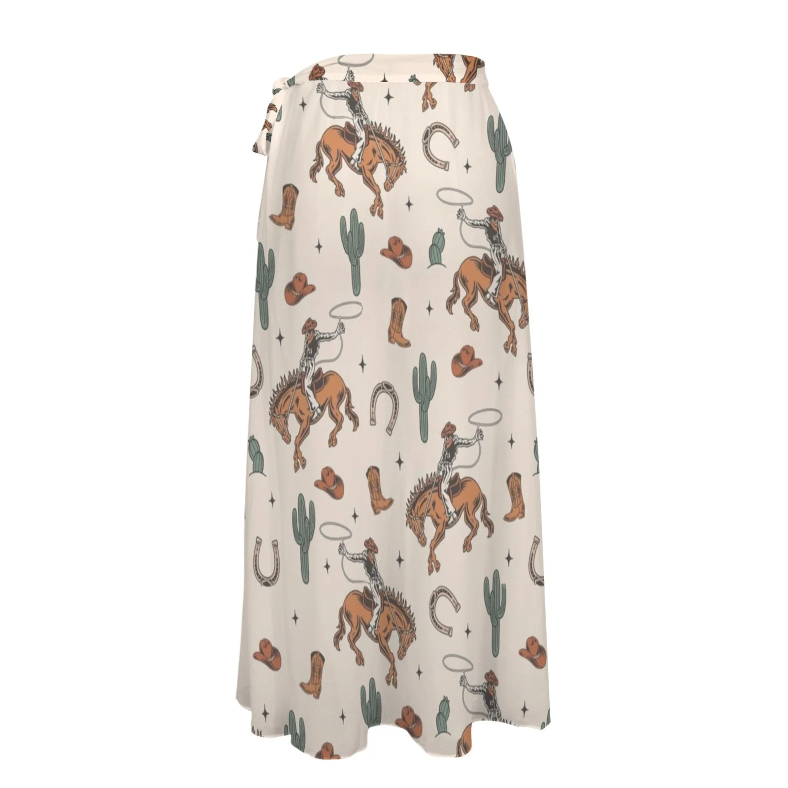 Baha Ranch Rodeo Cowboy Beach Coverup Skirt - Image 7