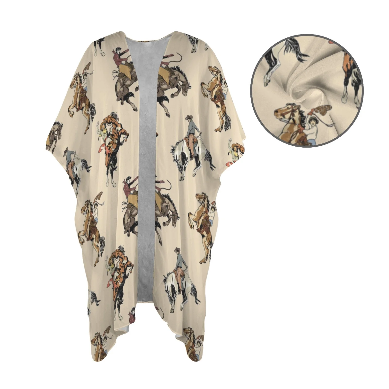 Baha Ranch Vintage Cowgirl Duster Kimono Coverup - Image 4