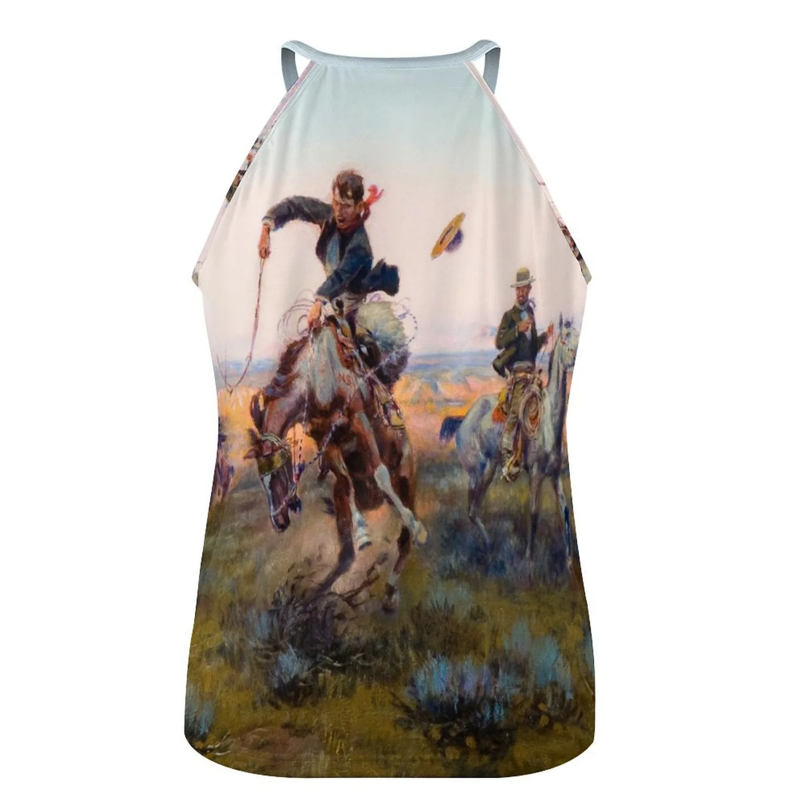 Baha Ranch Vintage Western Cowboy Women's Tank Top - Image 4