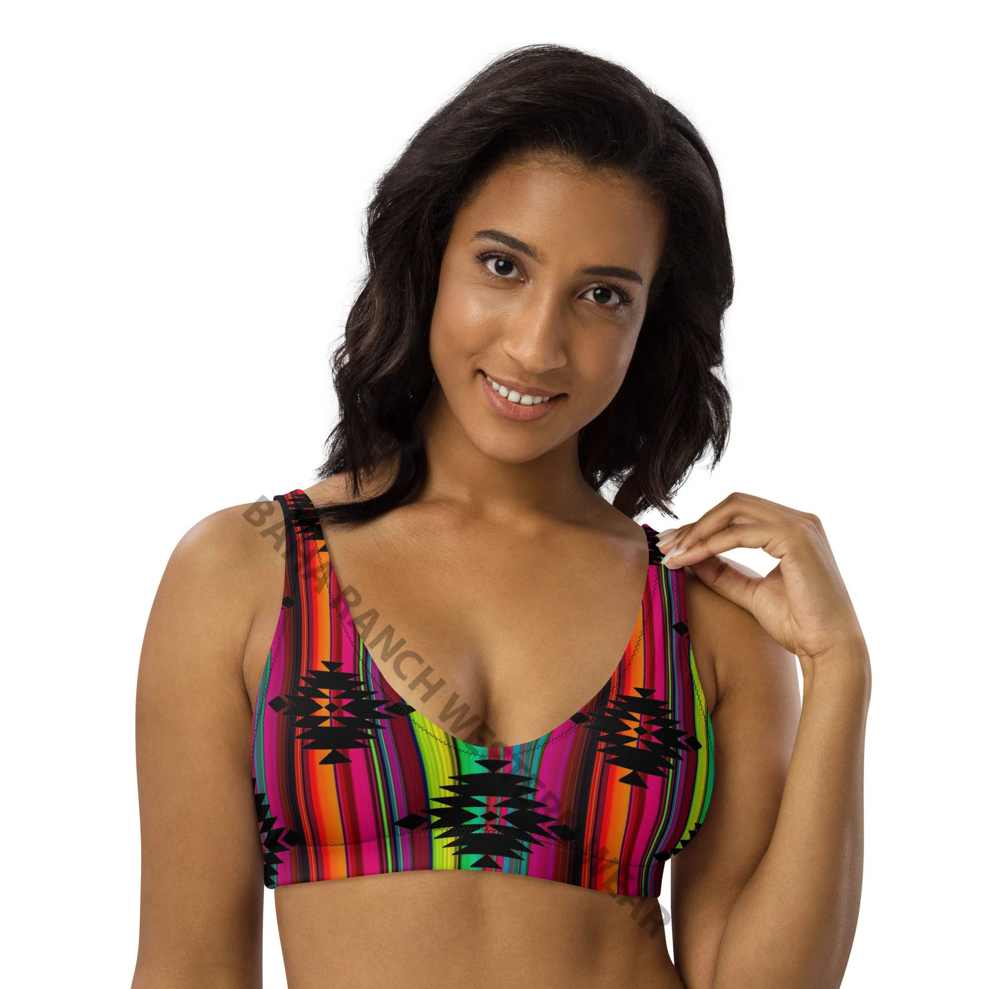 Baha Ranch Yeehaw Aztec Serape Bikini Top - Image 4
