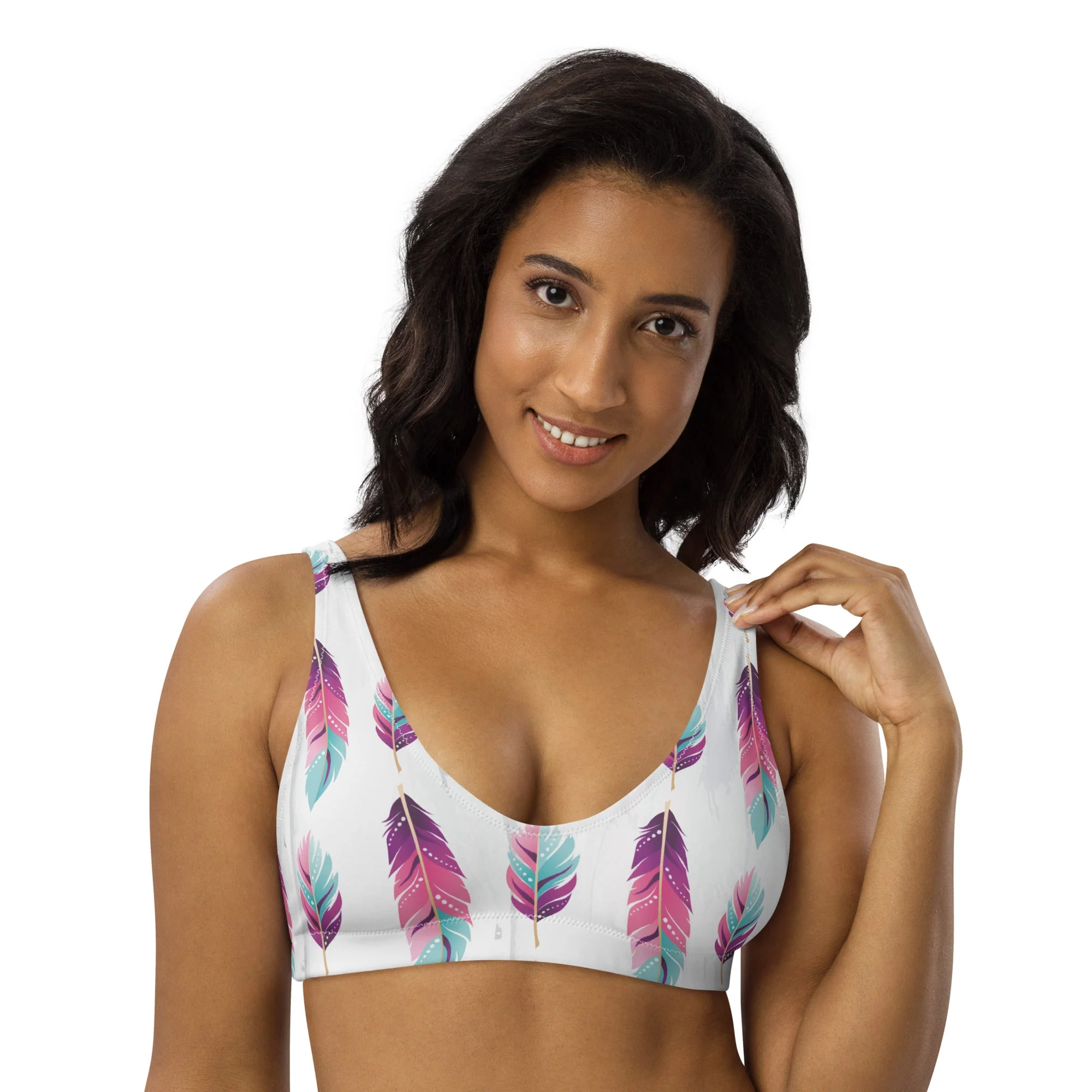 Baha Ranch Yeehaw Boho Feather Bikini Top - Image 4
