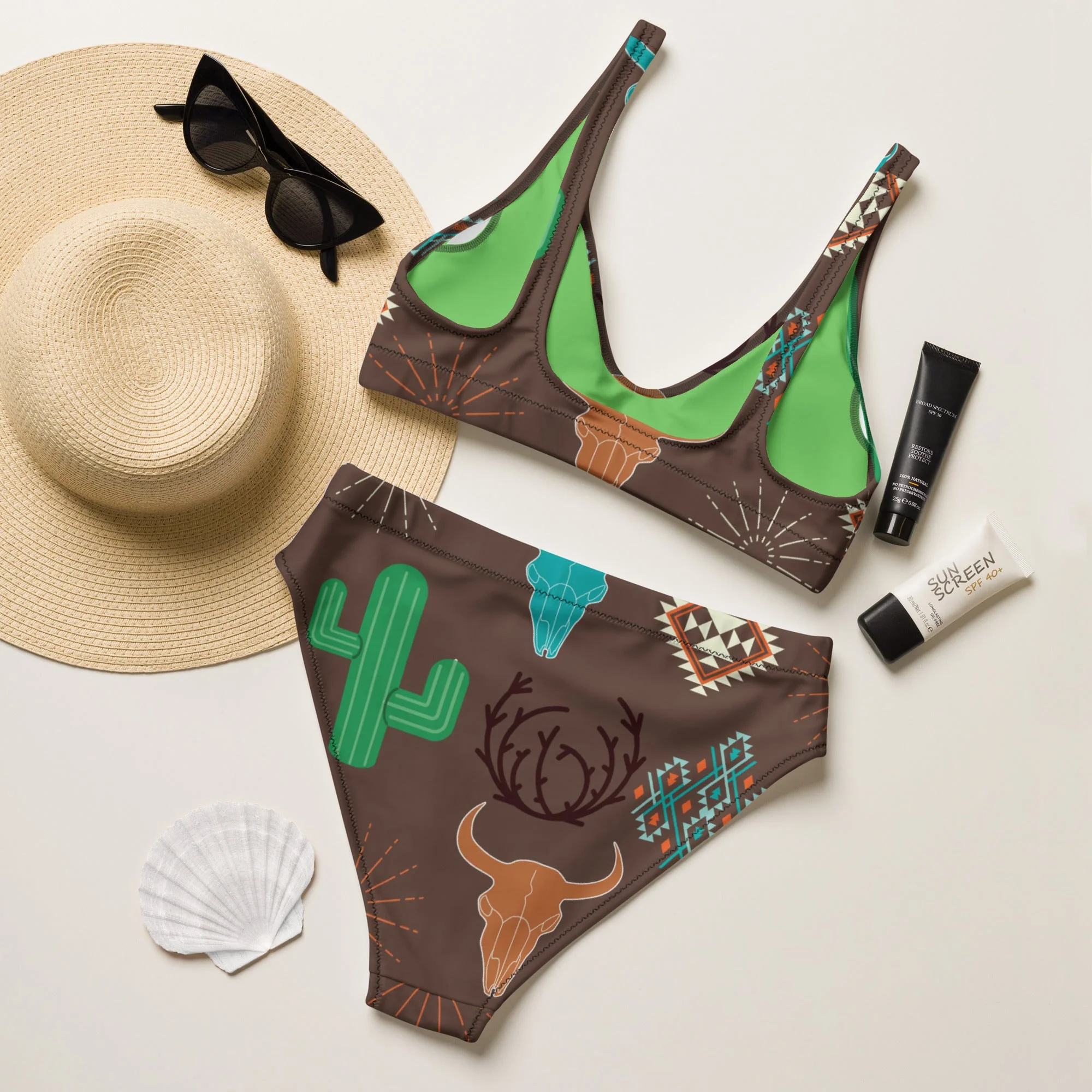 Baha Ranch Yeehaw Cactus Bullhead Bikini - Image 9