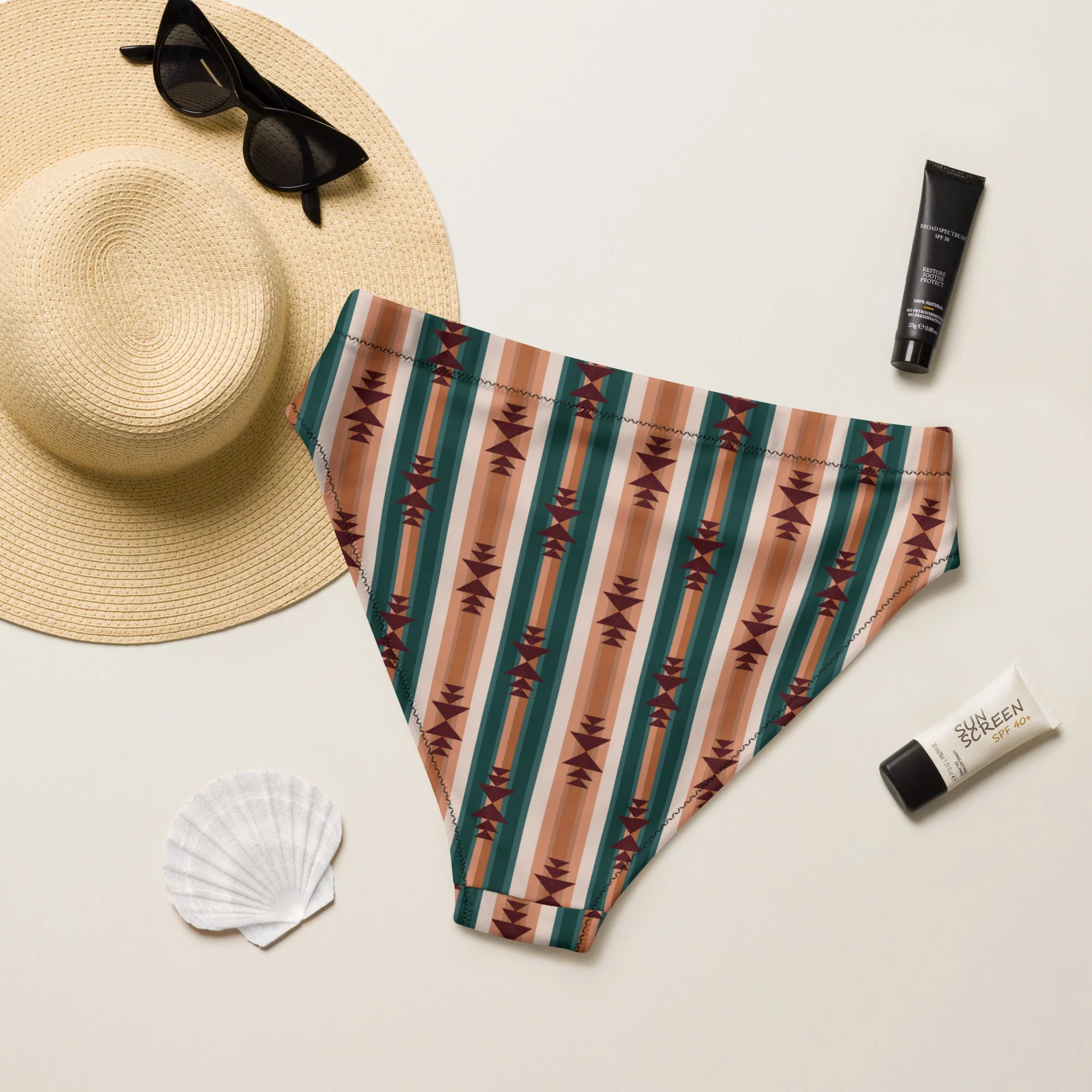 Baha Ranch Yeehaw Cocoa Aztec Bikini Bottom - Image 4