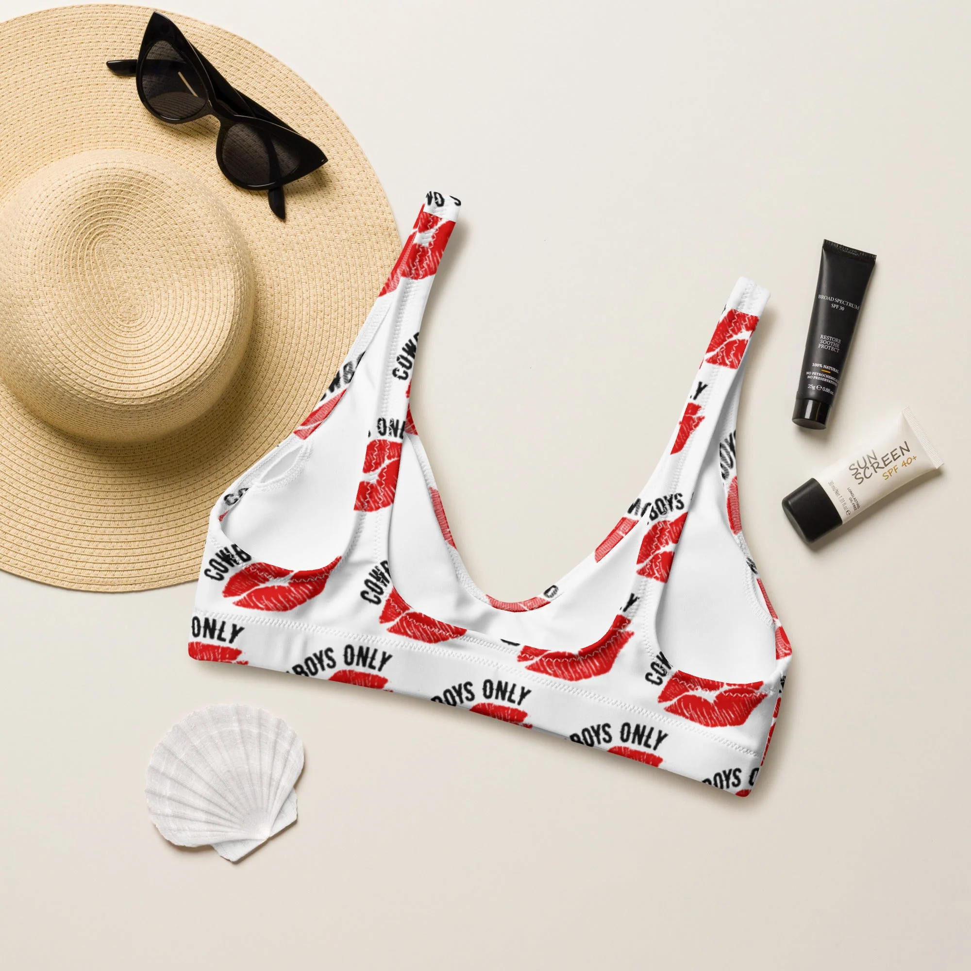 Baha Ranch Yeehaw Cowboys Only Bikini Top - Image 2