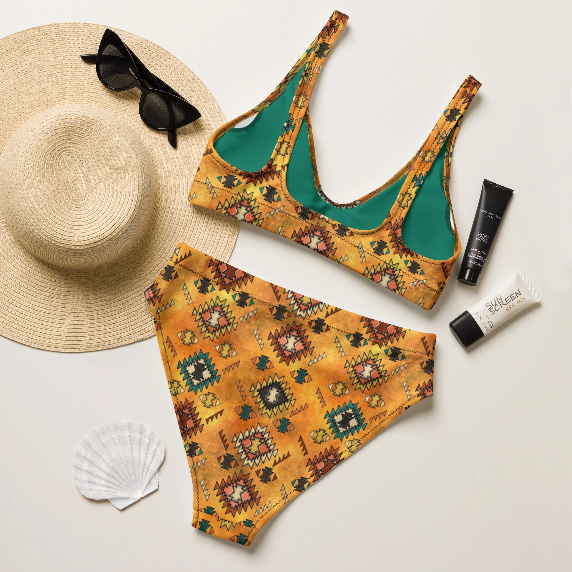 Baha Ranch Yeehaw Golden Aztec Bikini - Image 9