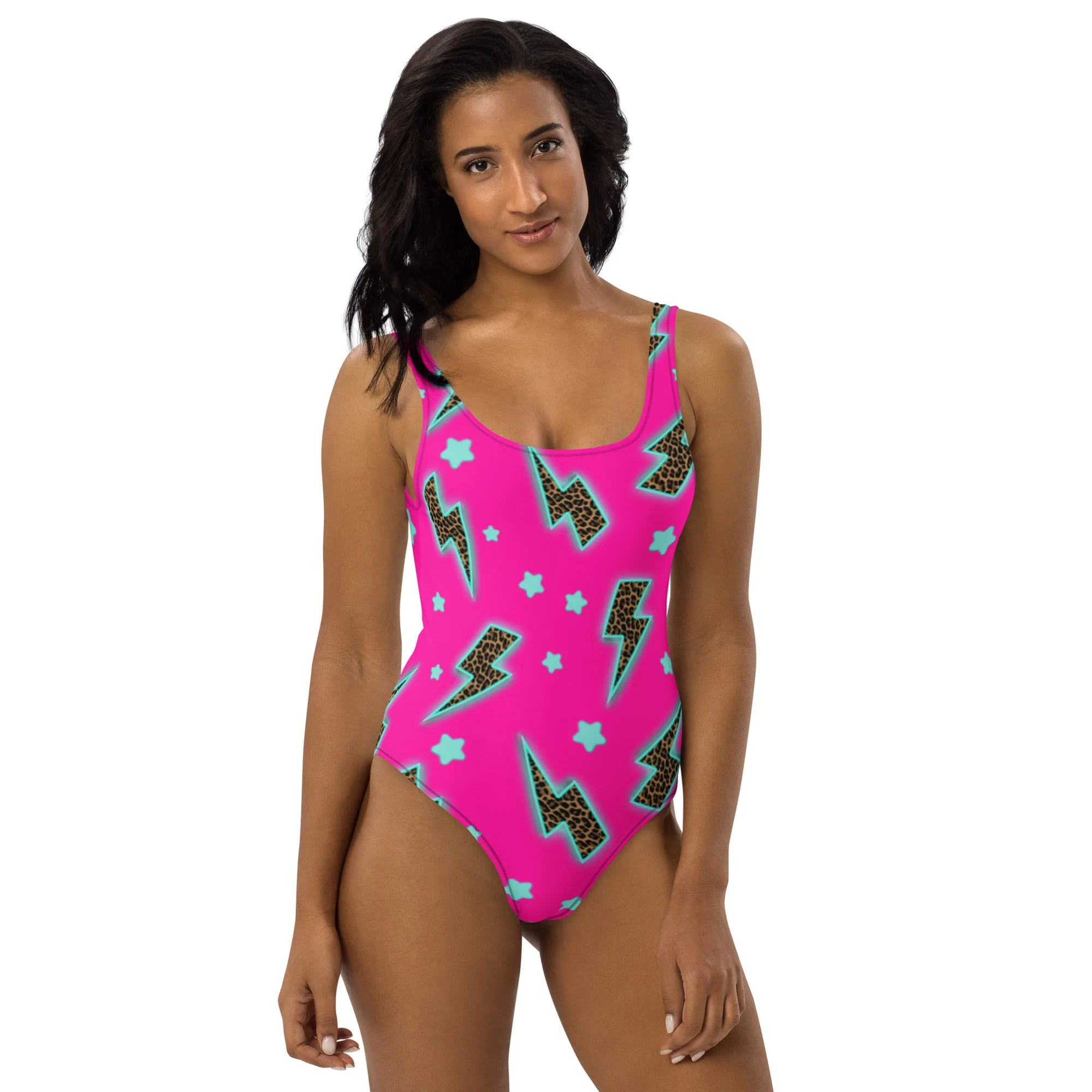 Baha Ranch Yeehaw Leopard Lightning One-Piece Swimsuit - Image 4