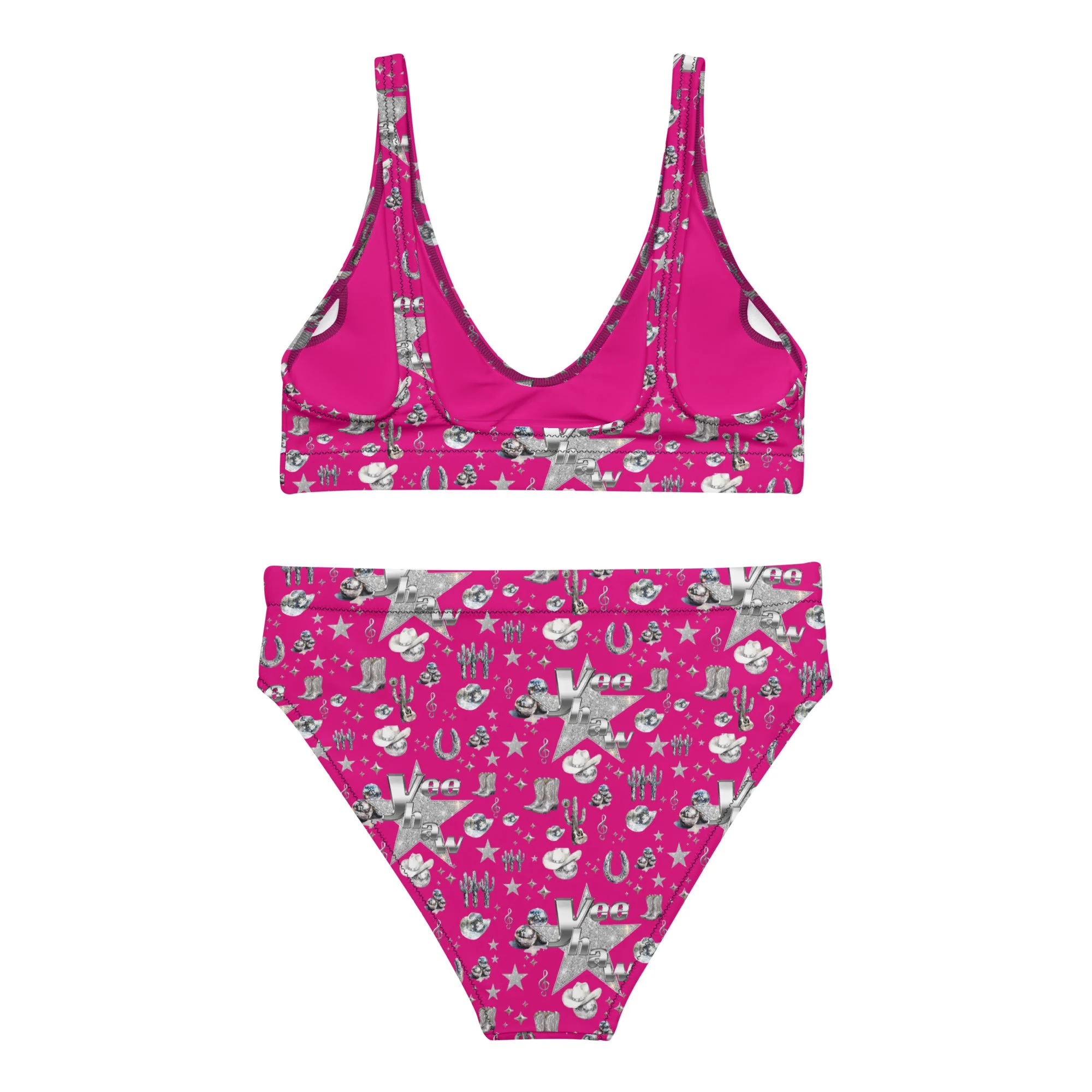 Baha Ranch Yeehaw Magenta Rhinestone Cowgirl Turquoise Bikini - Image 3