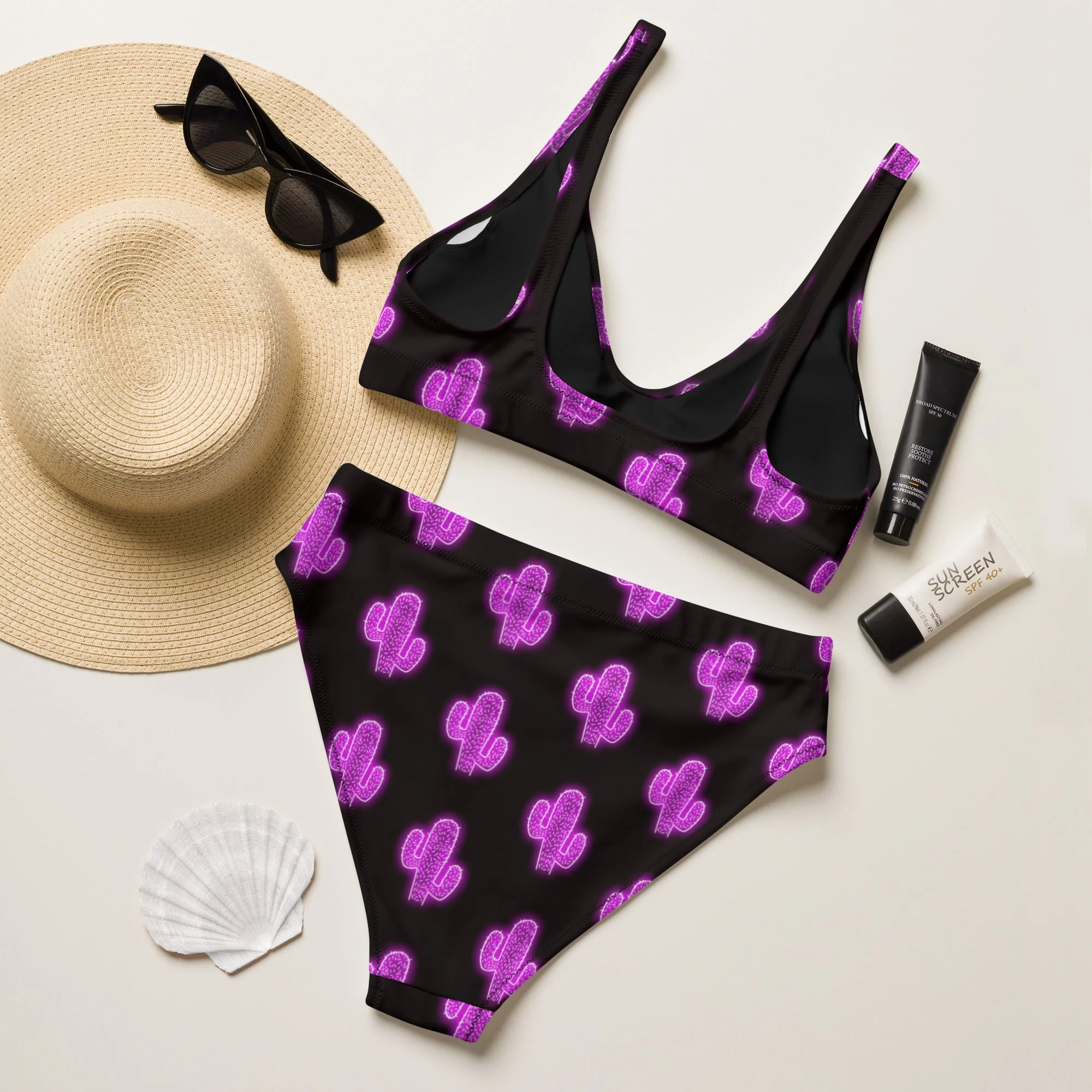 Baha Ranch Yeehaw Purple Neon Cactus Bikini - Image 9