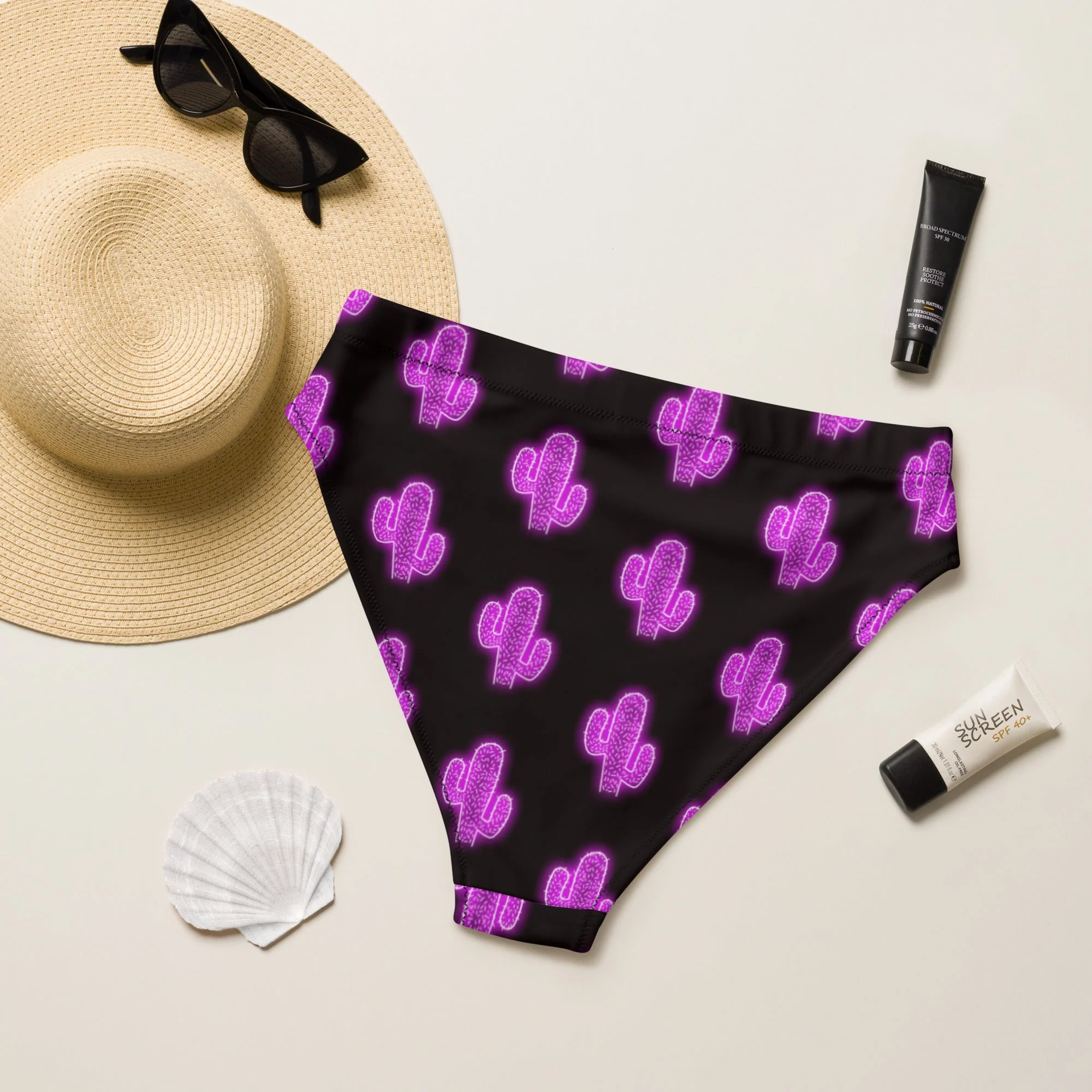 Baha Ranch Yeehaw Purple Neon Cactus Bikini Bottom - Image 6