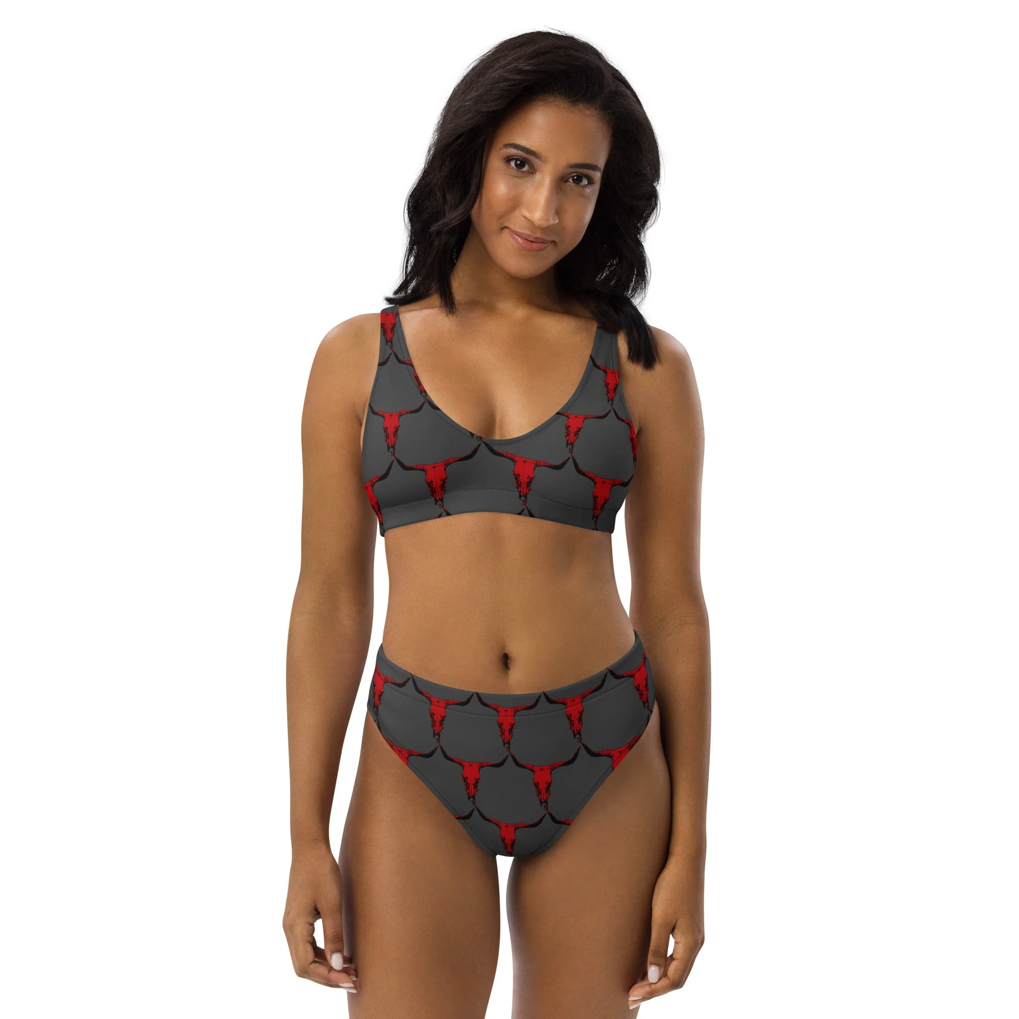 Baha Ranch Yeehaw Red Bull Skull Bikini - Image 6