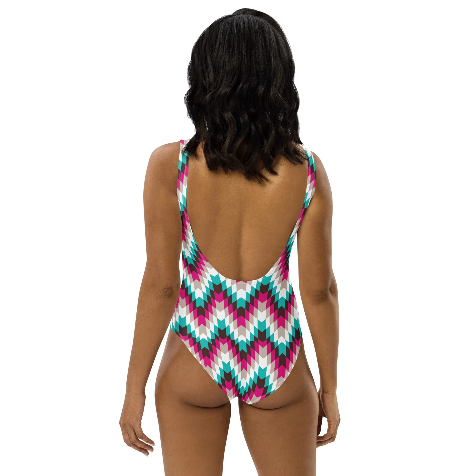 Baha Ranch Yeehaw Turquoise Aztec One-Piece Swimsuit - Image 4